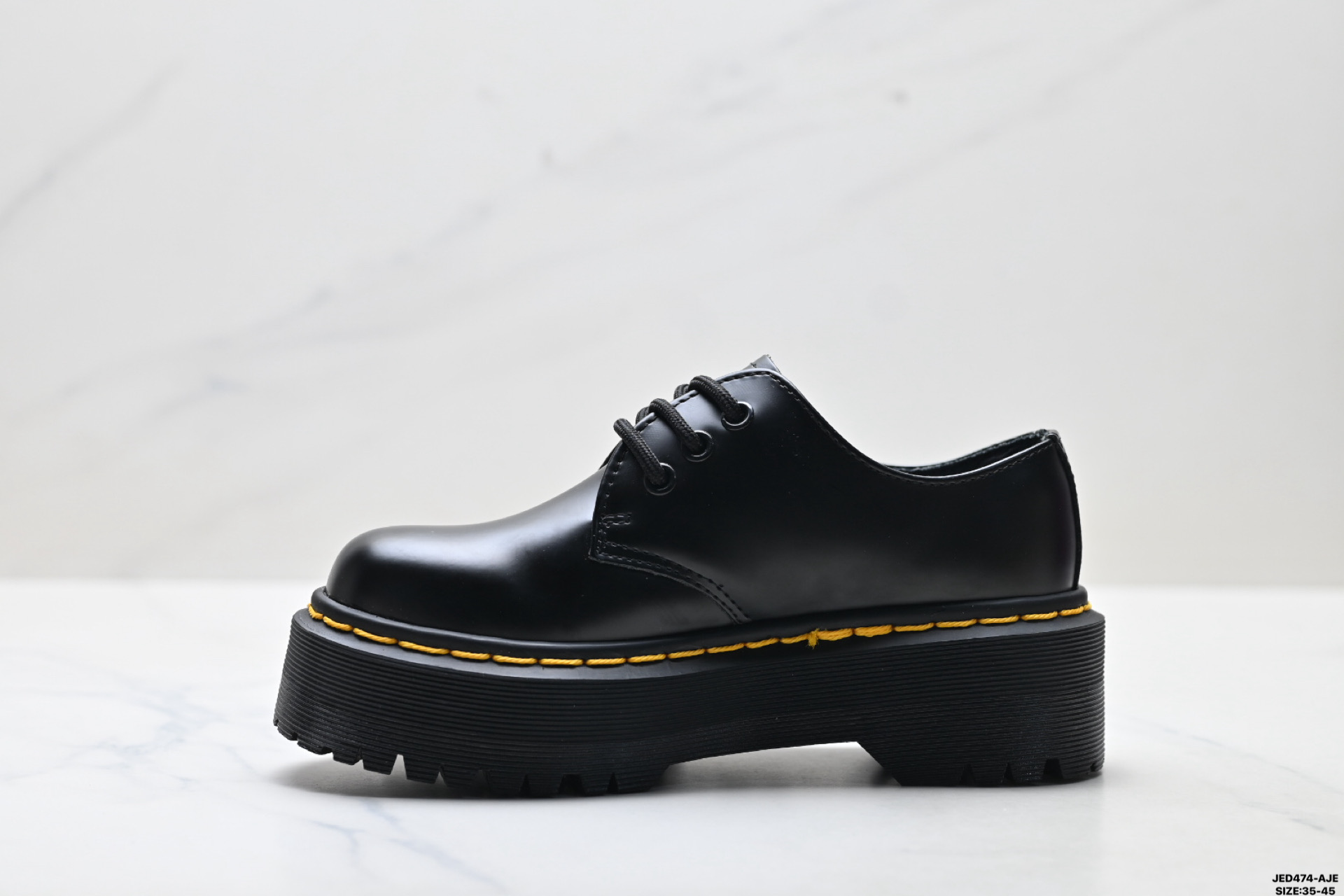 170 Dr.martens马汀博士 Martens 1461 Smooth Leather Platform系列松糕高帮英伦骑士朋克复古机车厚底粗跟 马丁靴 R1182