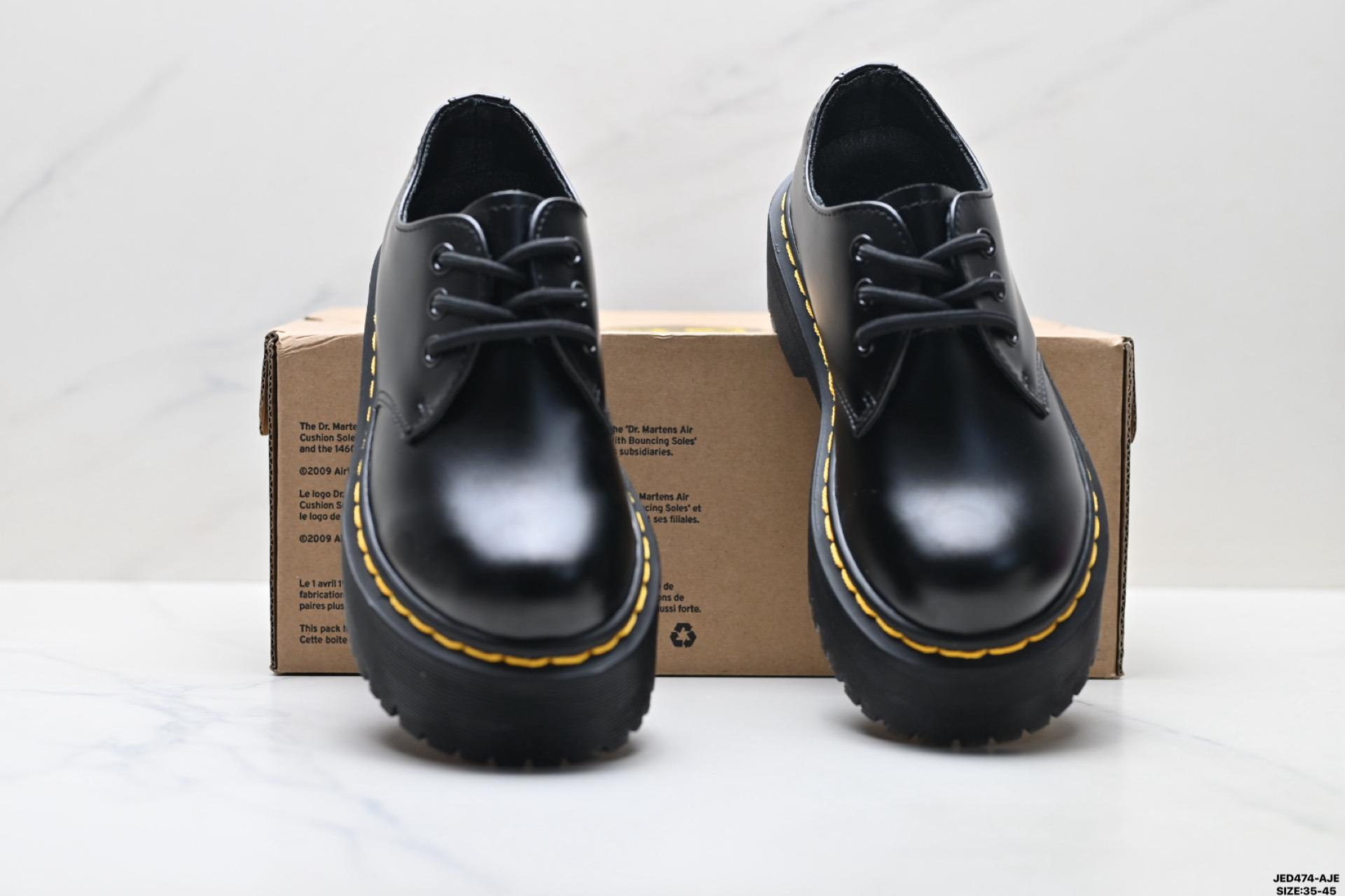 170 Dr.martens马汀博士 Martens 1461 Smooth Leather Platform系列松糕高帮英伦骑士朋克复古机车厚底粗跟 马丁靴 R1182