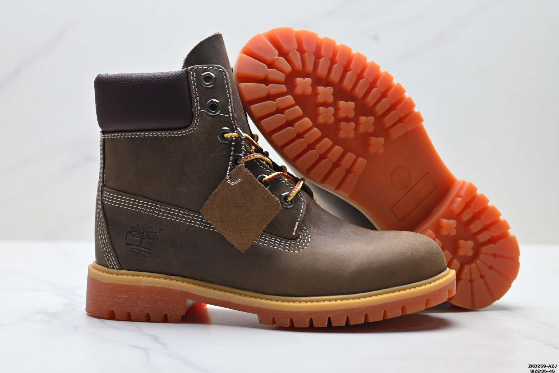 Timberland添柏岚 Premium 皮革 耐磨增高舒适 高筒户外靴 TB 010061 713