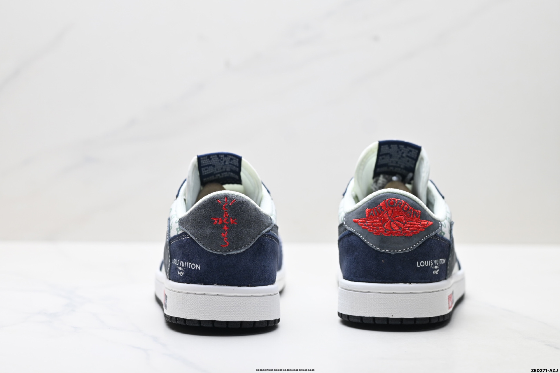 Nike Air Jordan 1 x Travis Scott AJ1倒勾 乔一倒钩 ‘DIY’定制 耐克 低帮文化篮球鞋 BZ5899-034