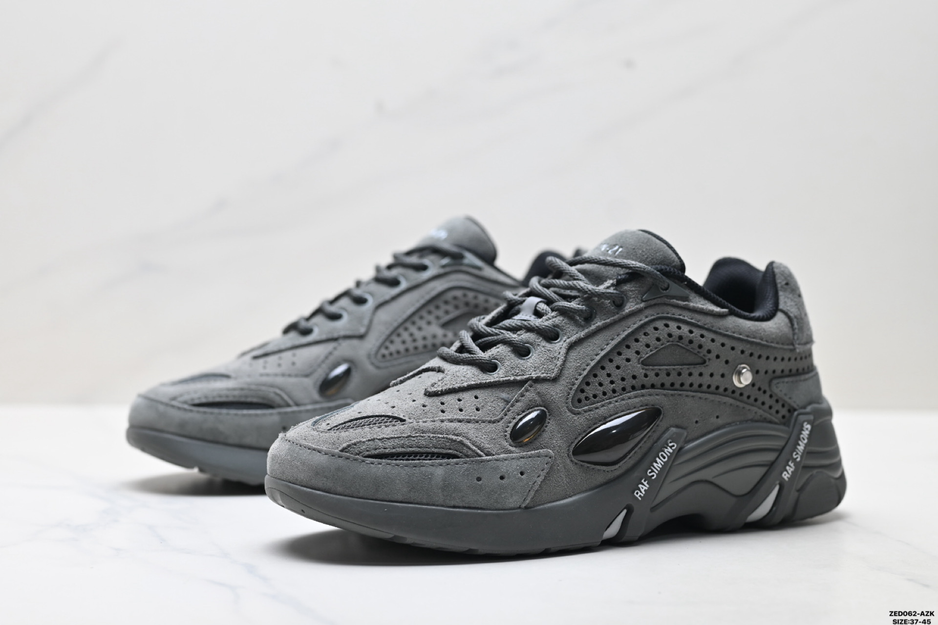 280 RAF SIMONS CYLON-21 潮流运动 织物皮革 圆头系带 低帮休闲鞋 HR740007S-0047