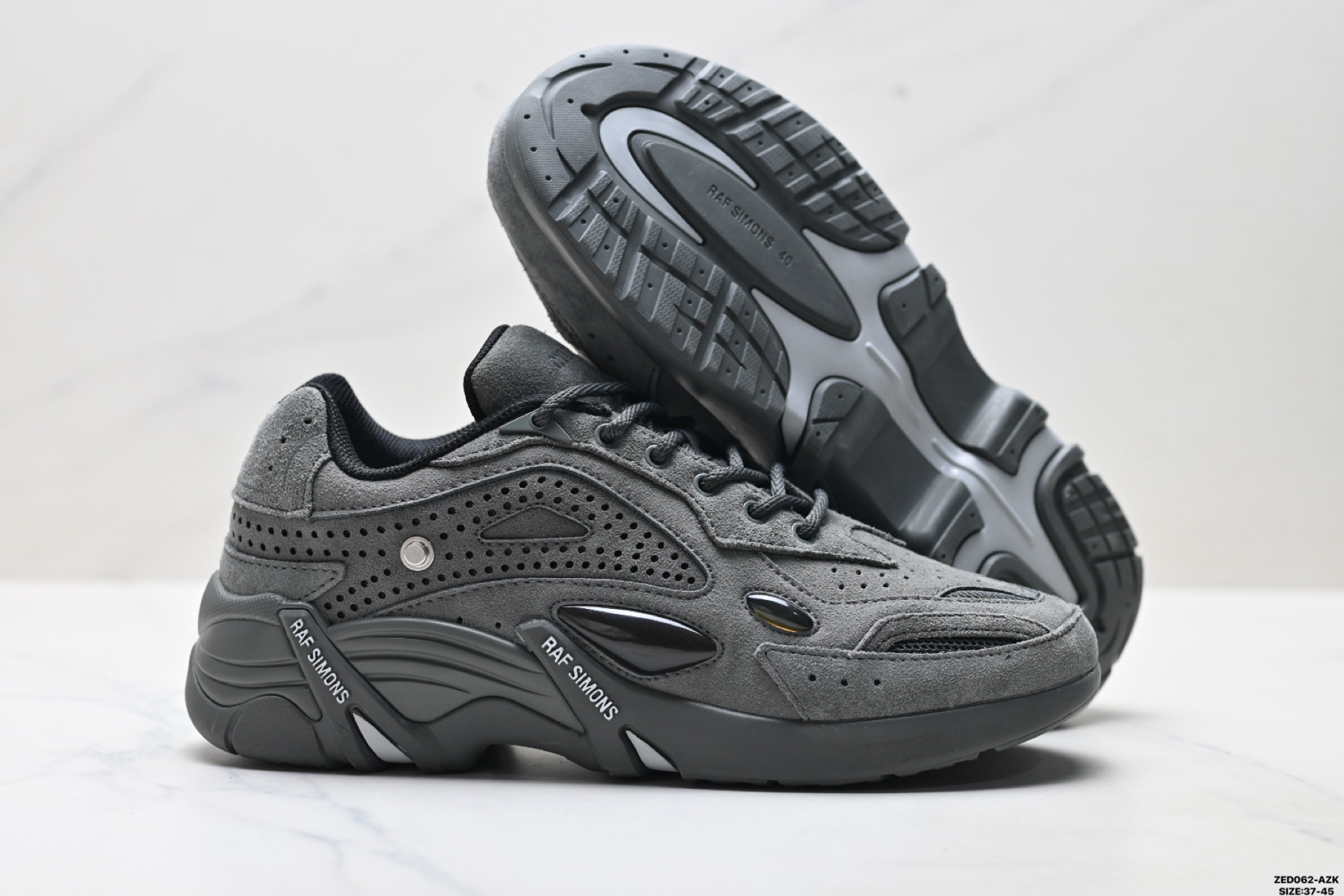 280 RAF SIMONS CYLON-21 潮流运动 织物皮革 圆头系带 低帮休闲鞋 HR740007S-0047