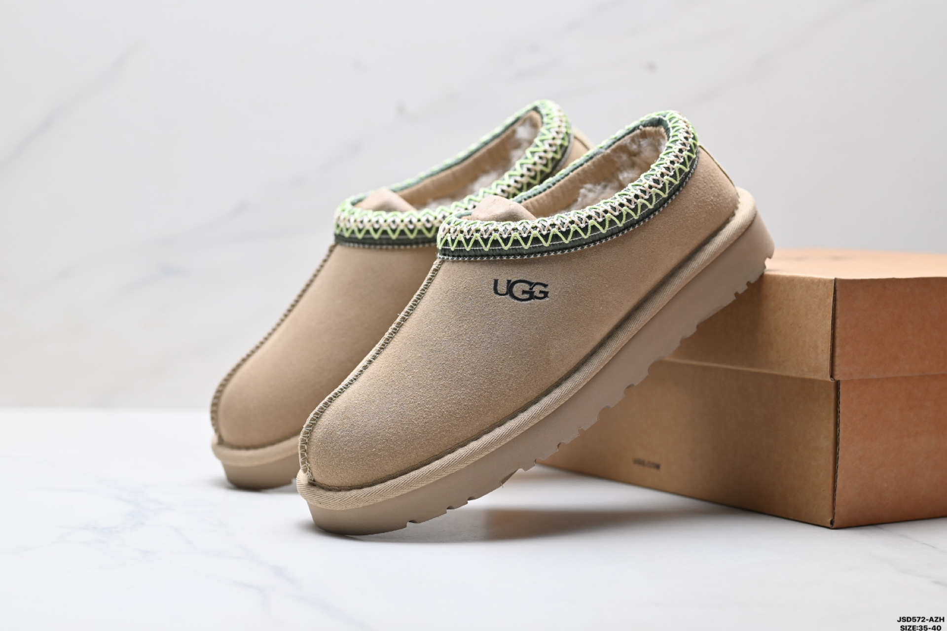 220 UGG TAZZ 舒适柔软时尚 耐磨增高保暖 民族风一脚蹬保暖雪地靴