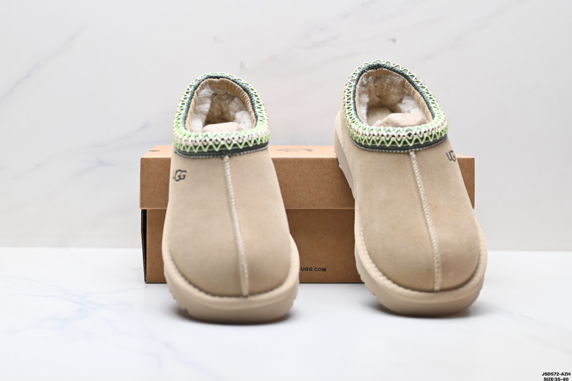 220 UGG TAZZ 舒适柔软时尚 耐磨增高保暖 民族风一脚蹬保暖雪地靴