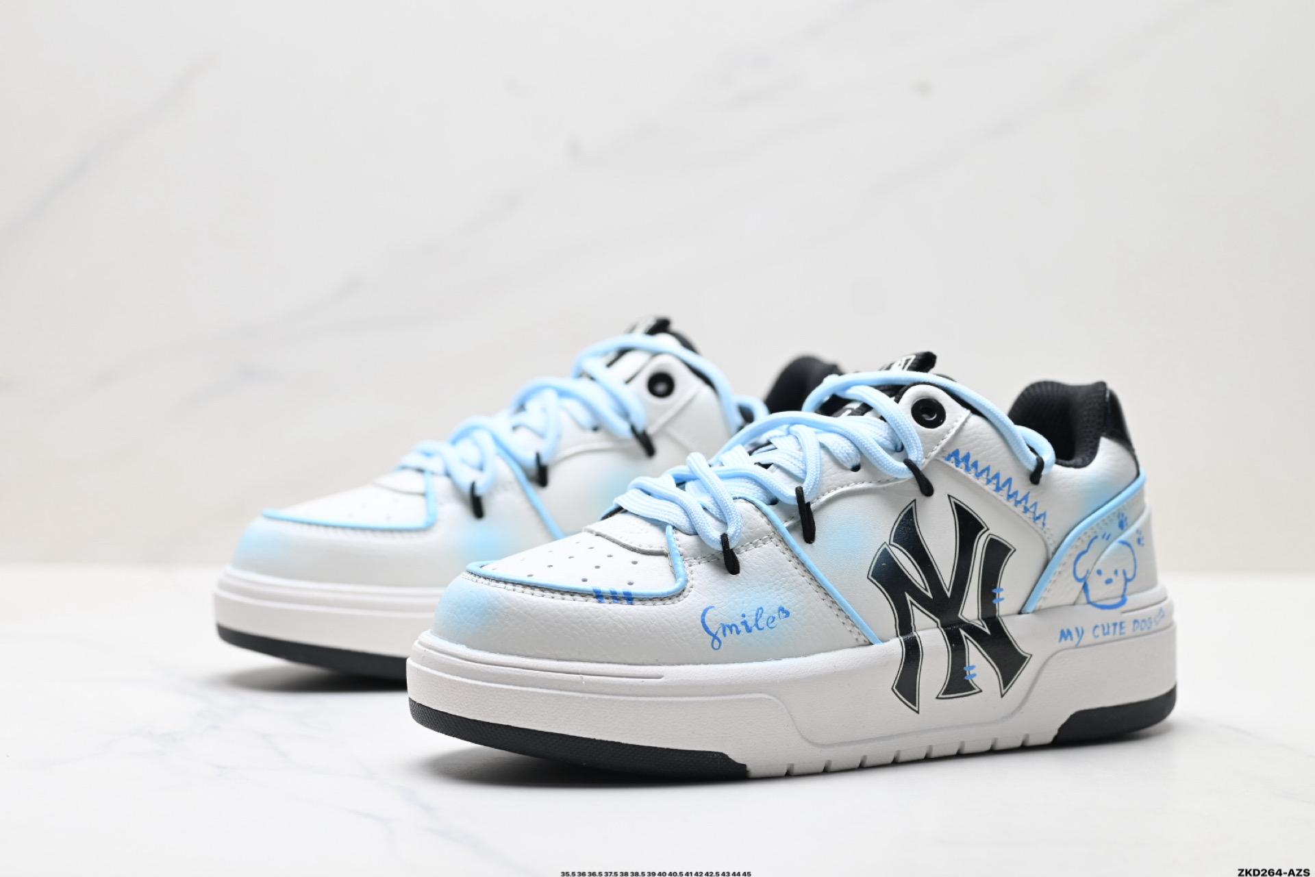 MLB Chunky Liner PU ‘DIY定制’ 简约时尚 百搭 包裹性保暖防滑防水减震 低帮 板鞋 3ASXCA12N