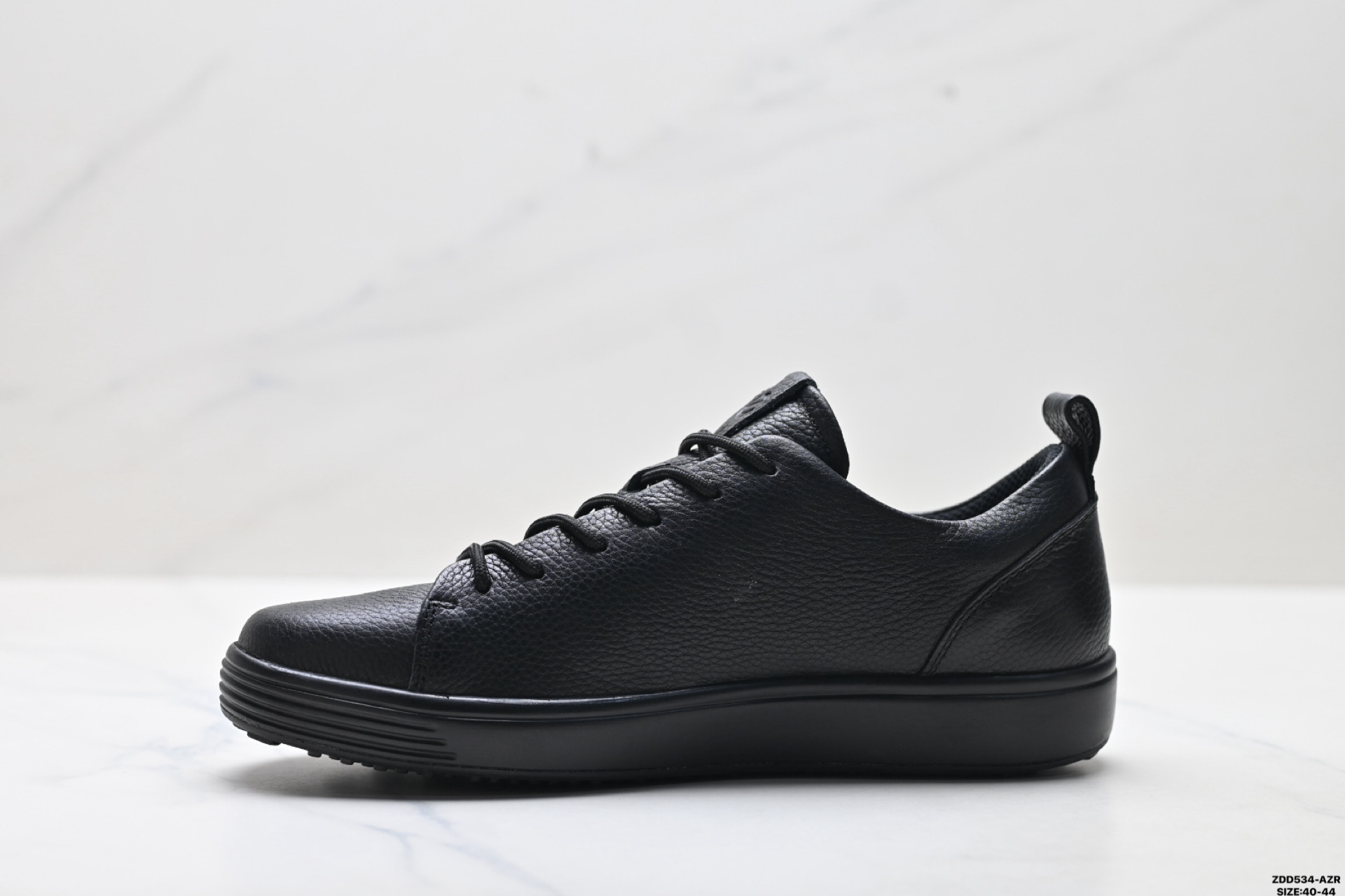 250 Ecco爱步 Soft 7 Lace 头层牛皮 简约商务 真皮磨砂 通勤百搭皮鞋 440504-110