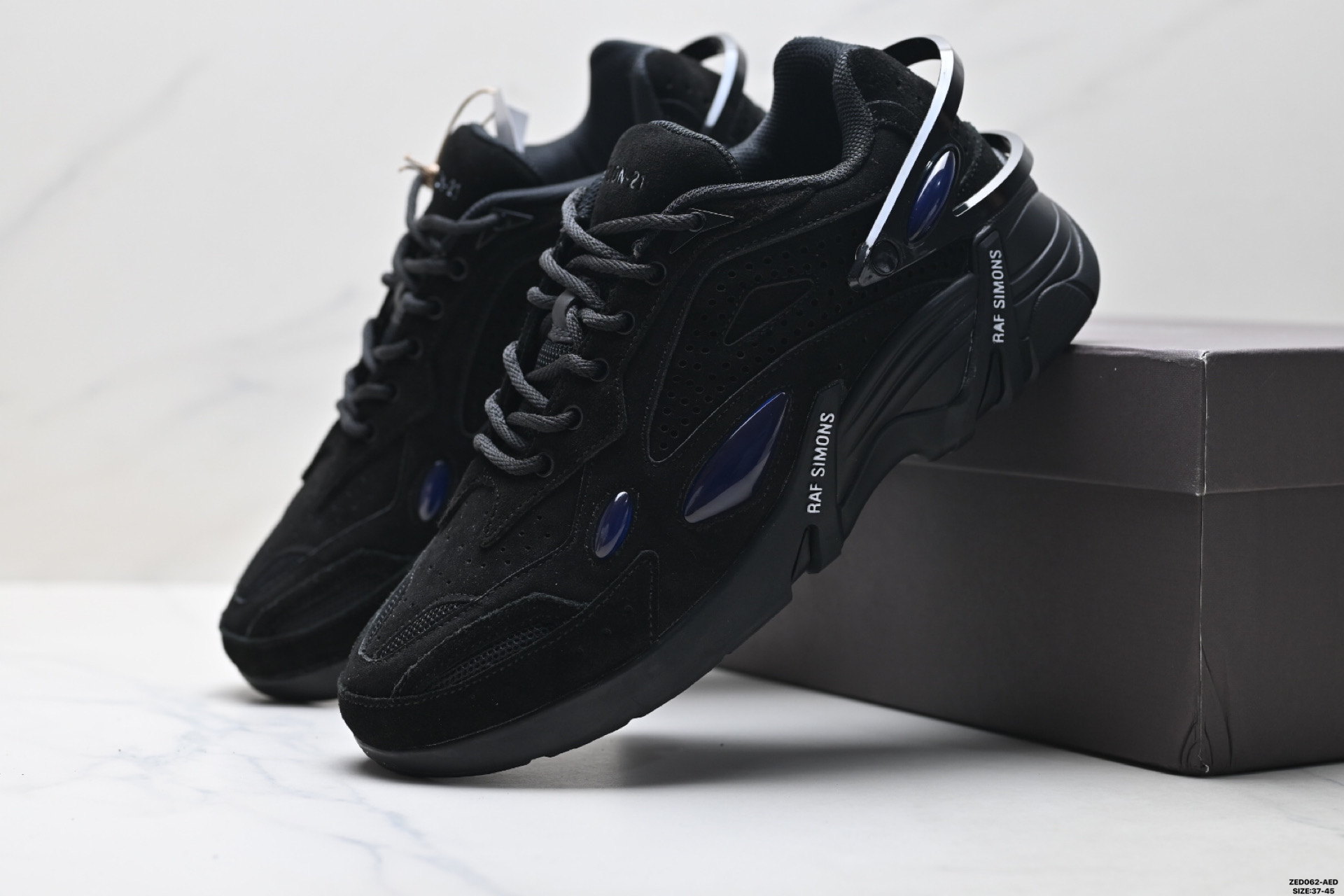 280 RAF SIMONS CYLON-21 潮流运动 织物皮革 圆头系带 低帮休闲鞋 HR740003L-0003