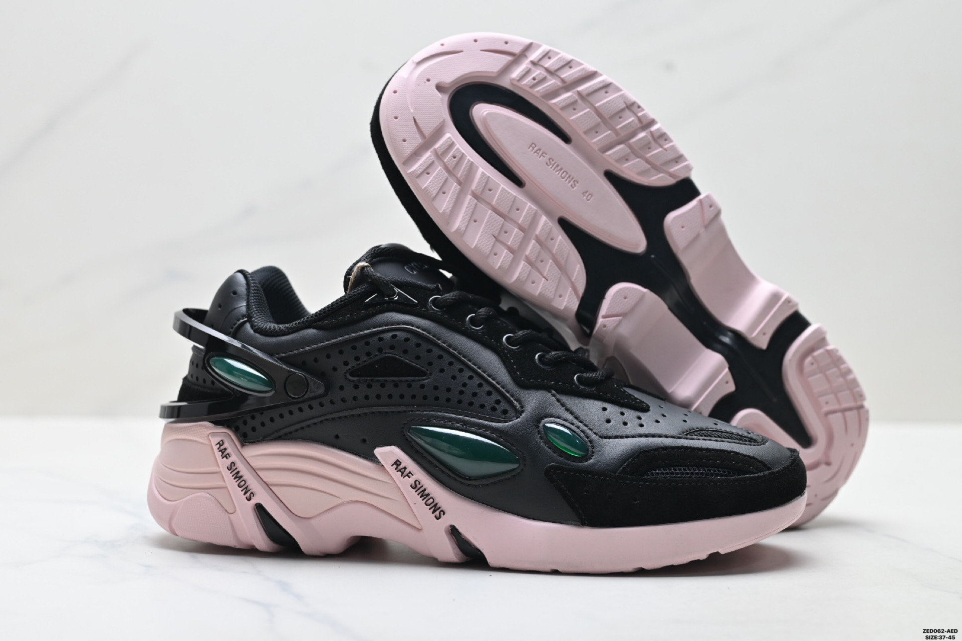 280 RAF SIMONS CYLON-21 潮流运动 织物皮革 圆头系带 低帮休闲鞋 HR740003L-0003