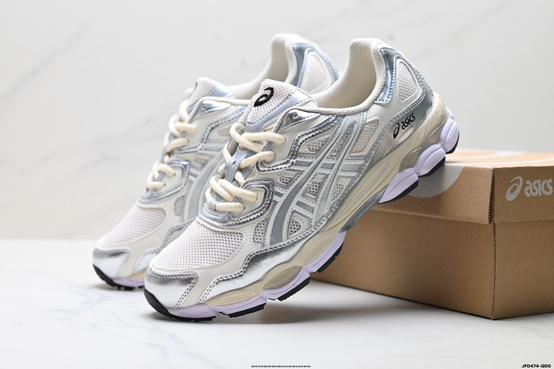 190 ASICS GEL-NYC 亚瑟士 透气网眼鞋面 配合部分合成革材质 采用全新AHAR+橡胶材质 更加耐磨 1203A805-101
