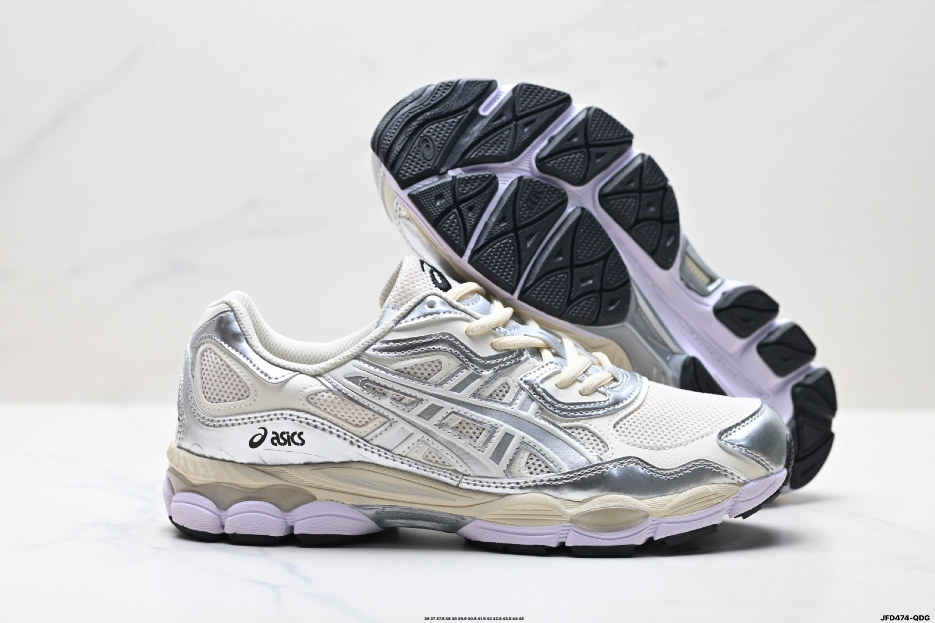 190 ASICS GEL-NYC 亚瑟士 透气网眼鞋面 配合部分合成革材质 采用全新AHAR+橡胶材质 更加耐磨 1203A805-101