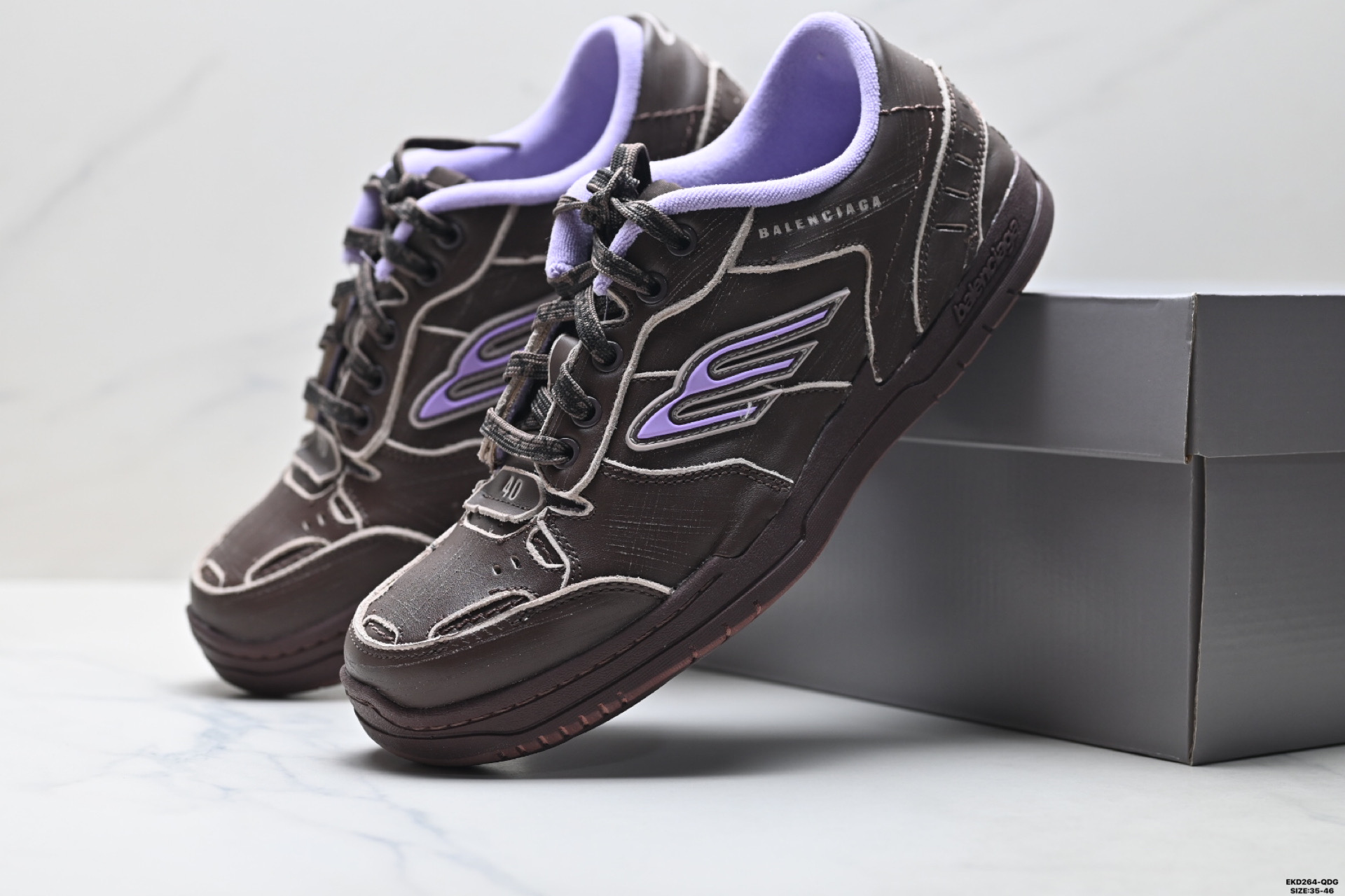 410 Balenciaga巴黎世家 Hamptons Worn-Out 圆头系带做旧低帮板鞋 841763 WCURS 2050