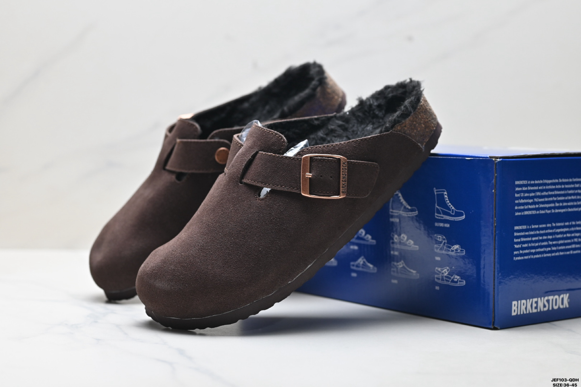 175 Birkenstock Boston Shearling 简约时尚 加绒款 舒适百搭 耐磨防滑 半包勃肯休闲鞋 1050529