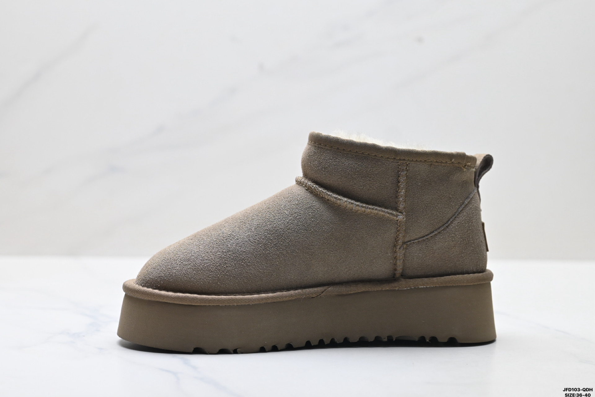 190 UGG CLASSIC ULTRA MINI PLATFORM 轻便舒适 麂皮 中帮保暖雪地靴 1135093