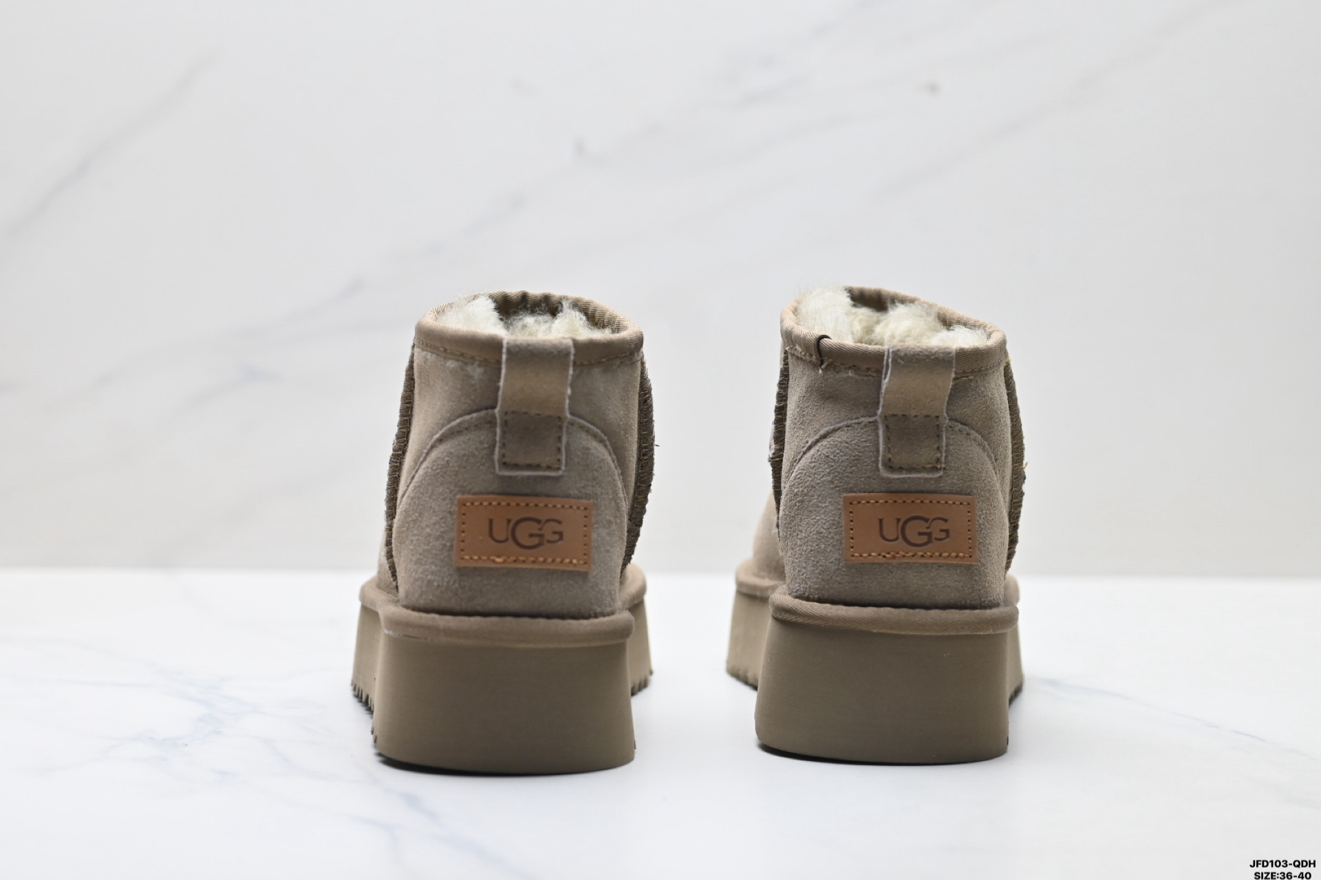 190 UGG CLASSIC ULTRA MINI PLATFORM 轻便舒适 麂皮 中帮保暖雪地靴 1135093