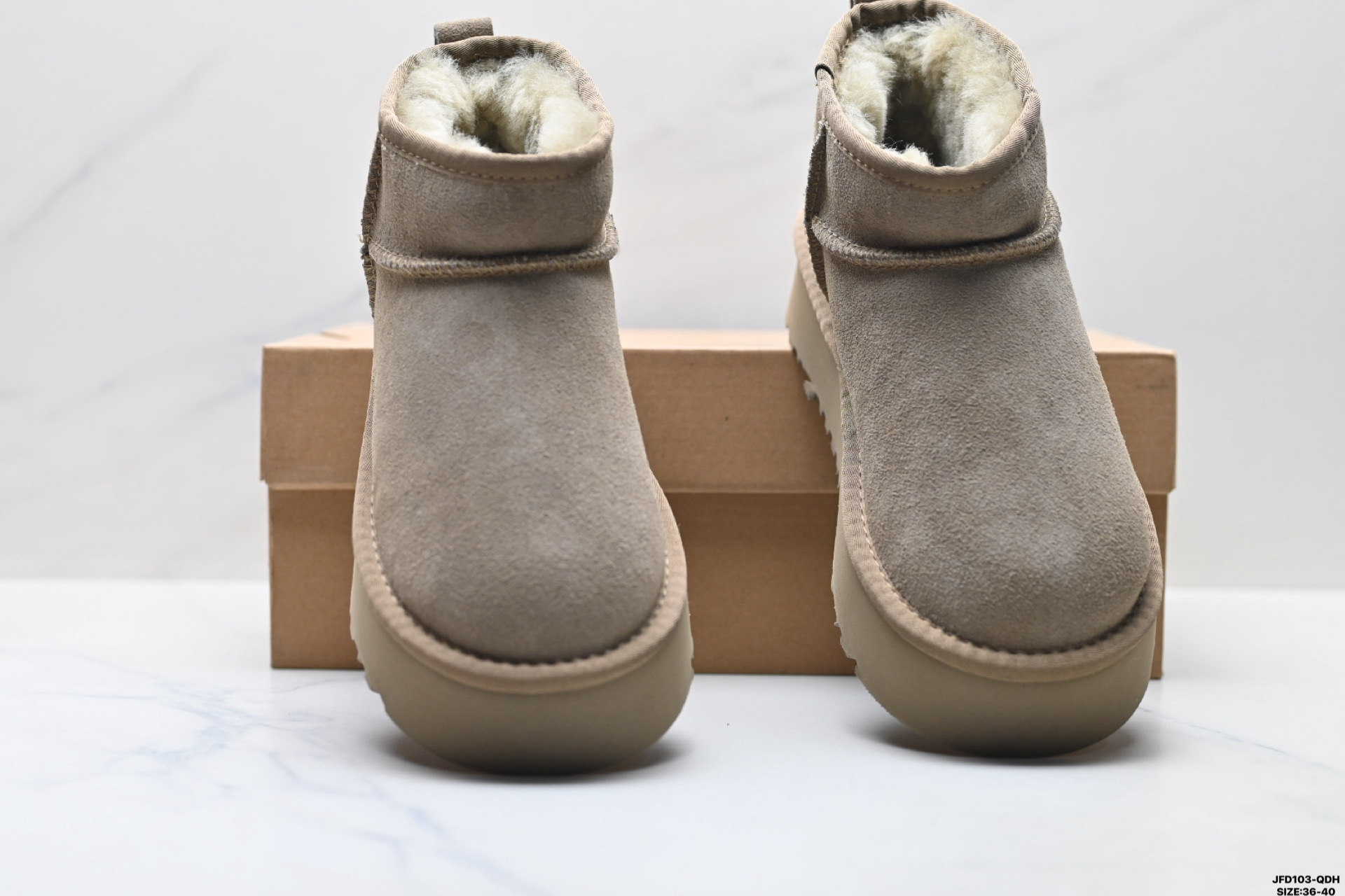 190 UGG CLASSIC ULTRA MINI PLATFORM 轻便舒适 麂皮 中帮保暖雪地靴 1135093