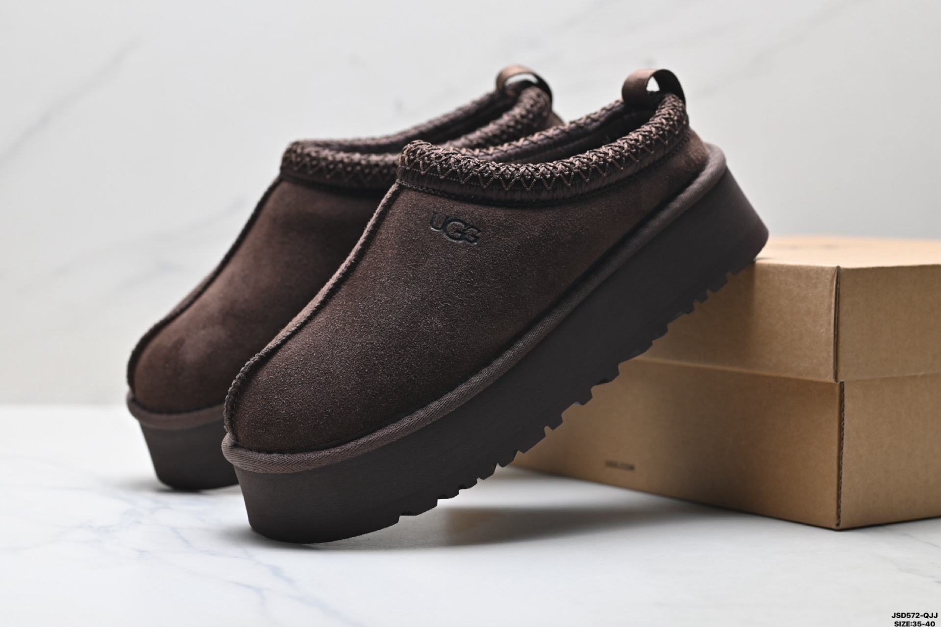 220 UGG TAZZ 舒适柔软时尚 耐磨增高保暖 民族风一脚蹬保暖雪地靴 1122553