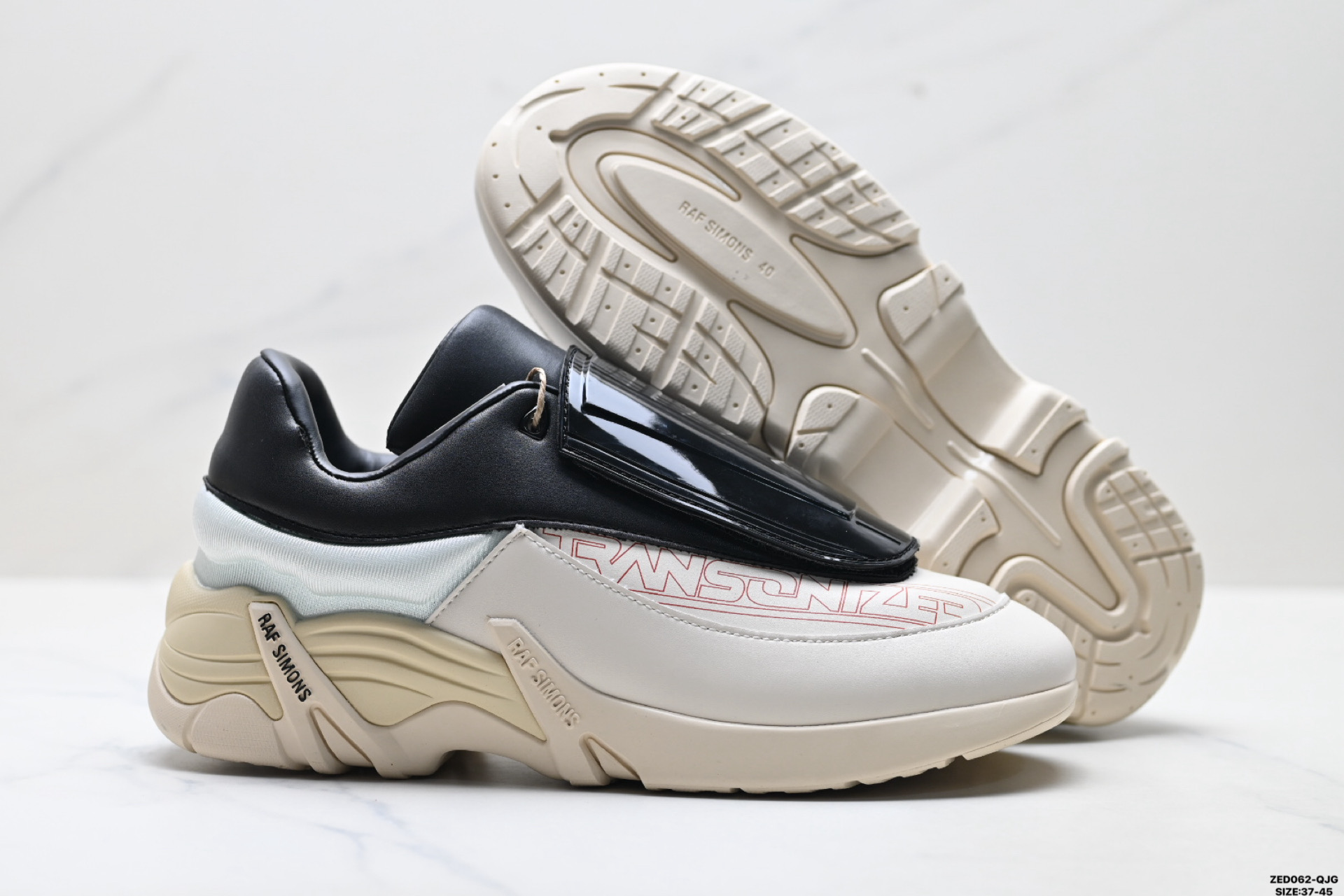 RAF SIMONS CYLON-21 潮流运动 织物皮革 圆头系带 低帮休闲鞋 HR740009L-3307