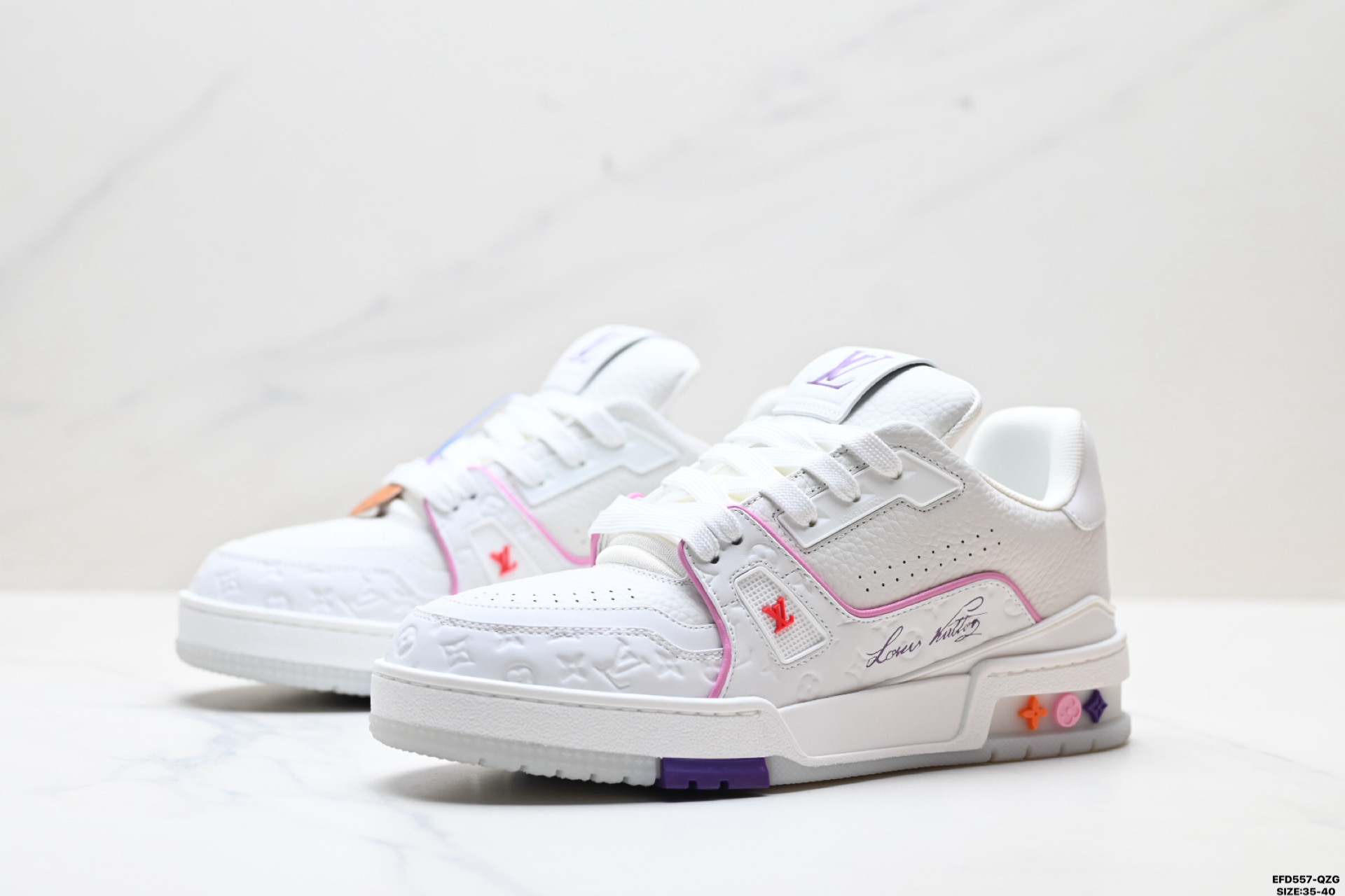 Louis Vuitton Trainer Sneaker Low 路易威登 休闲运动文化百搭板鞋 Louis Vuitton Trainer Sneaker Low 路易威登 休闲运动文化百搭板鞋