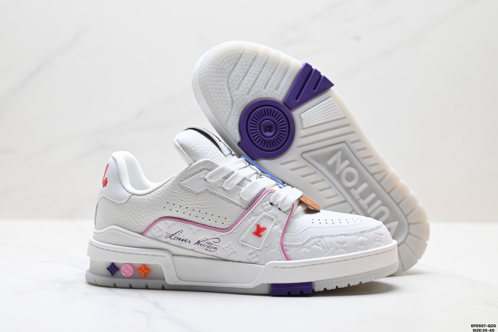 Louis Vuitton Trainer Sneaker Low 路易威登 休闲运动文化百搭板鞋 Louis Vuitton Trainer Sneaker Low 路易威登 休闲运动文化百搭板鞋