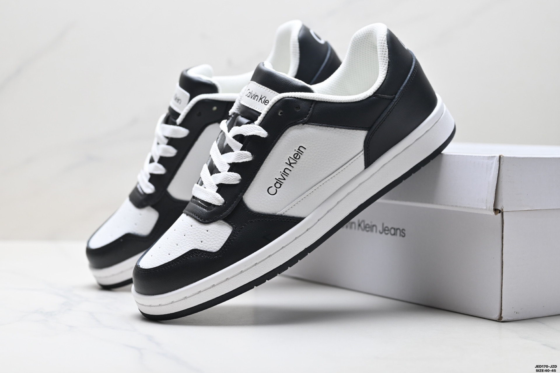CKJ CALVIN KLEIN JEANS 系带圆头 低帮 生活休闲鞋