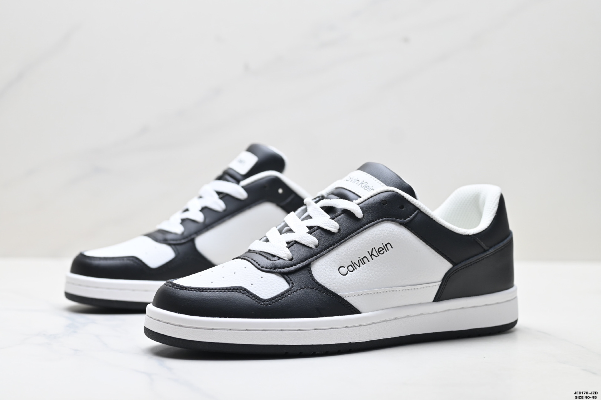 CKJ CALVIN KLEIN JEANS 系带圆头 低帮 生活休闲鞋