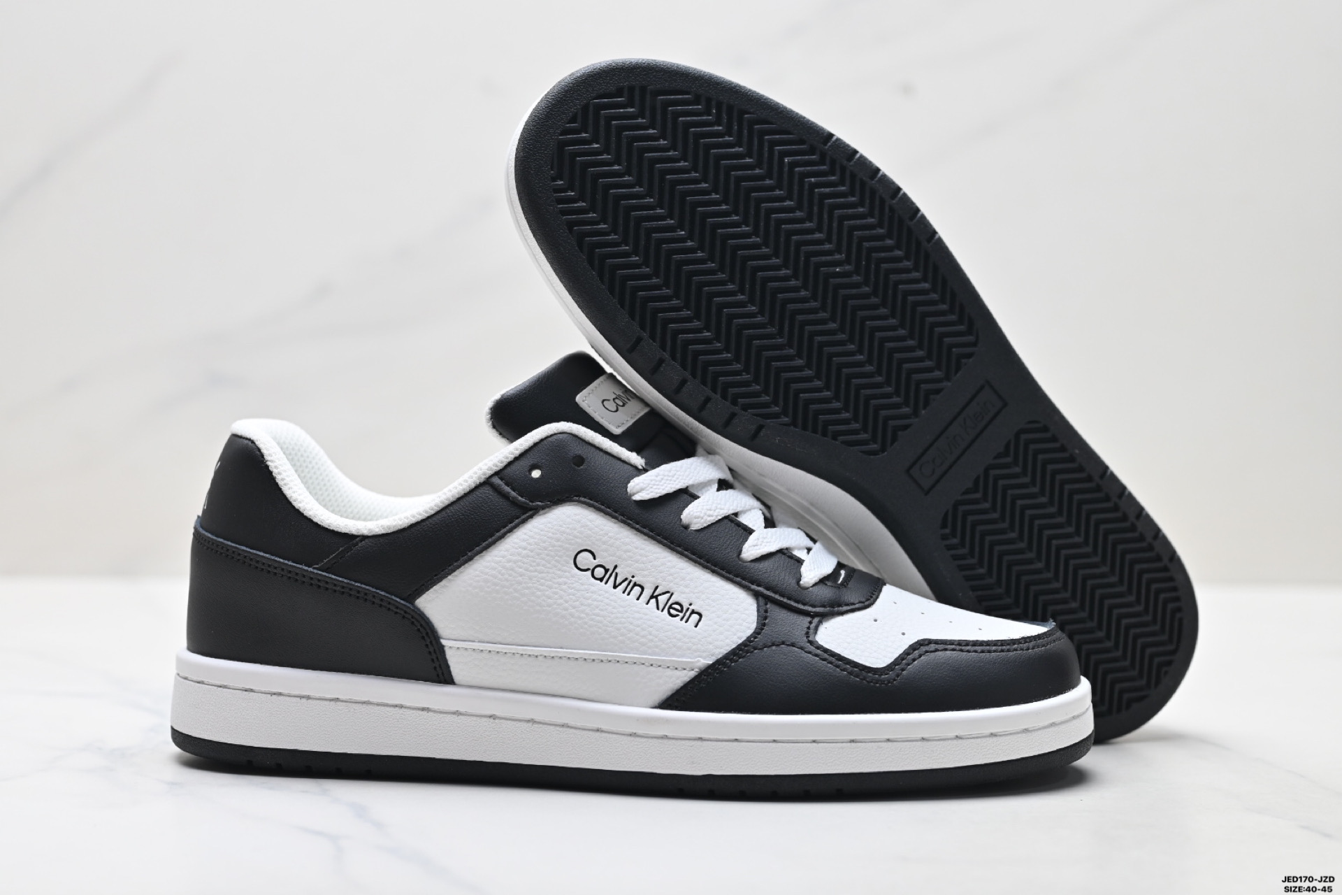 CKJ CALVIN KLEIN JEANS 系带圆头 低帮 生活休闲鞋