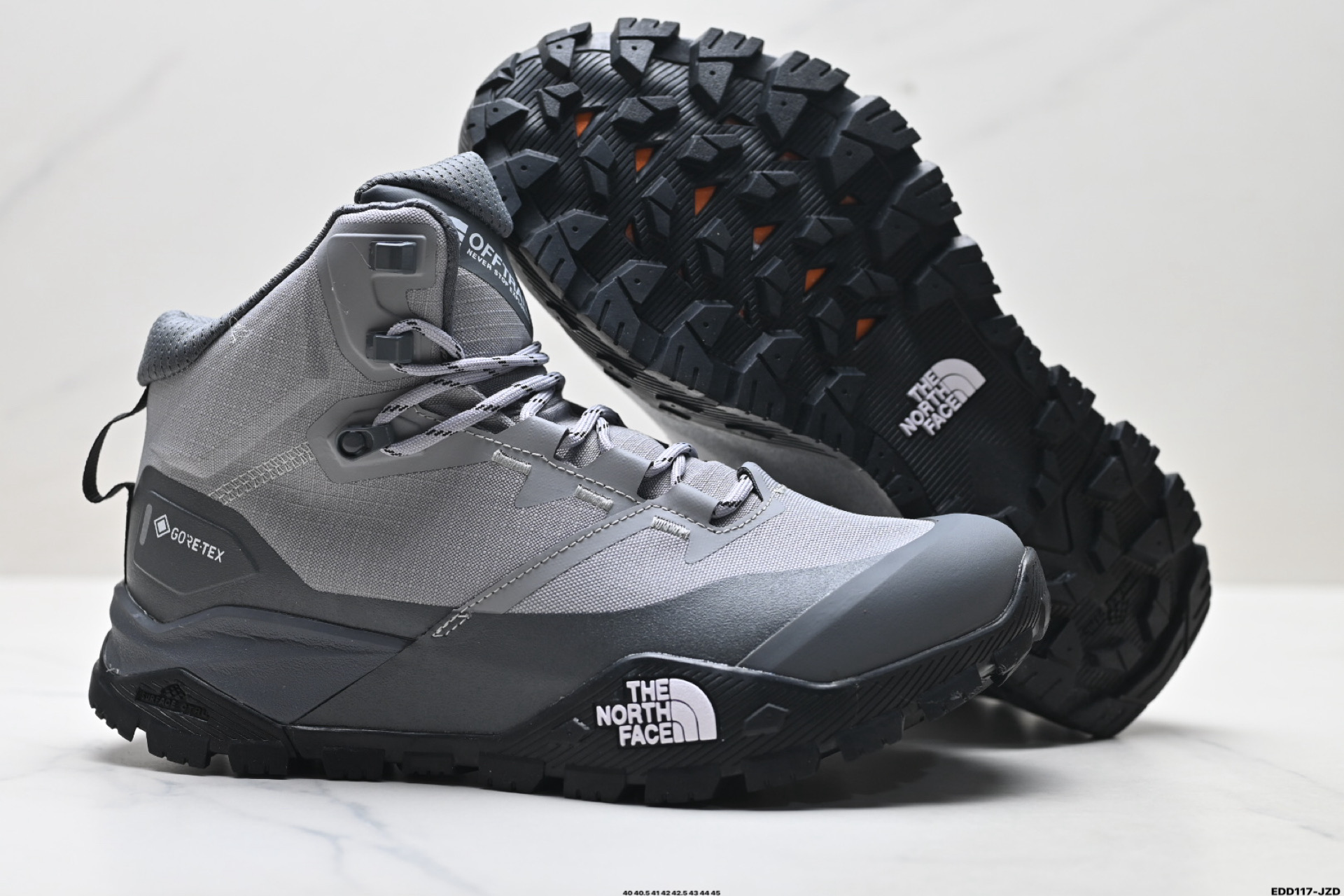 纯原北面THE NORTH FACE OFFTRAIL HIKE MID 柔软舒适防滑耐磨 中帮 越野跑步鞋 NF02511AK-085