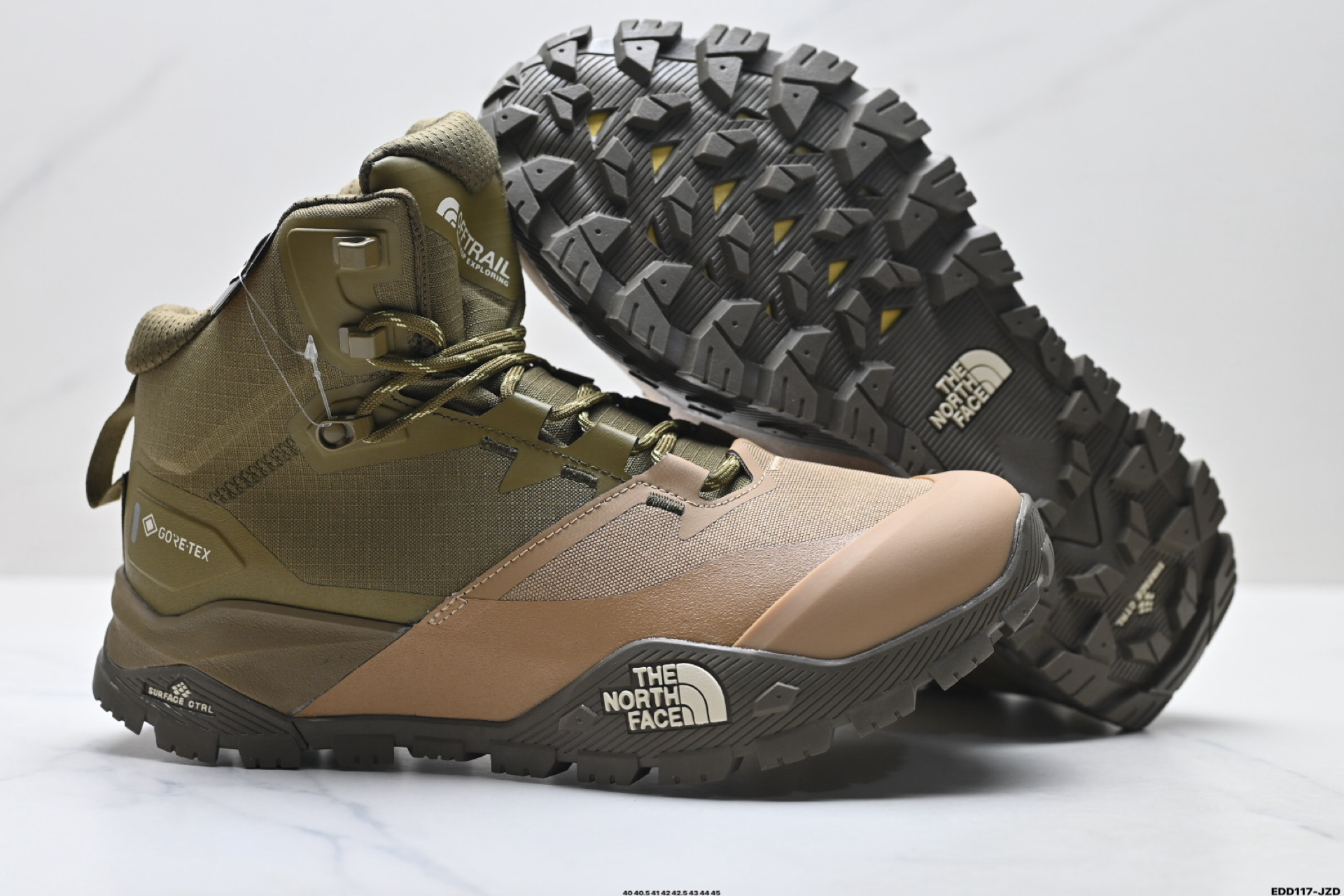纯原北面THE NORTH FACE OFFTRAIL HIKE MID 柔软舒适防滑耐磨 中帮 越野跑步鞋 NF02511AK-085