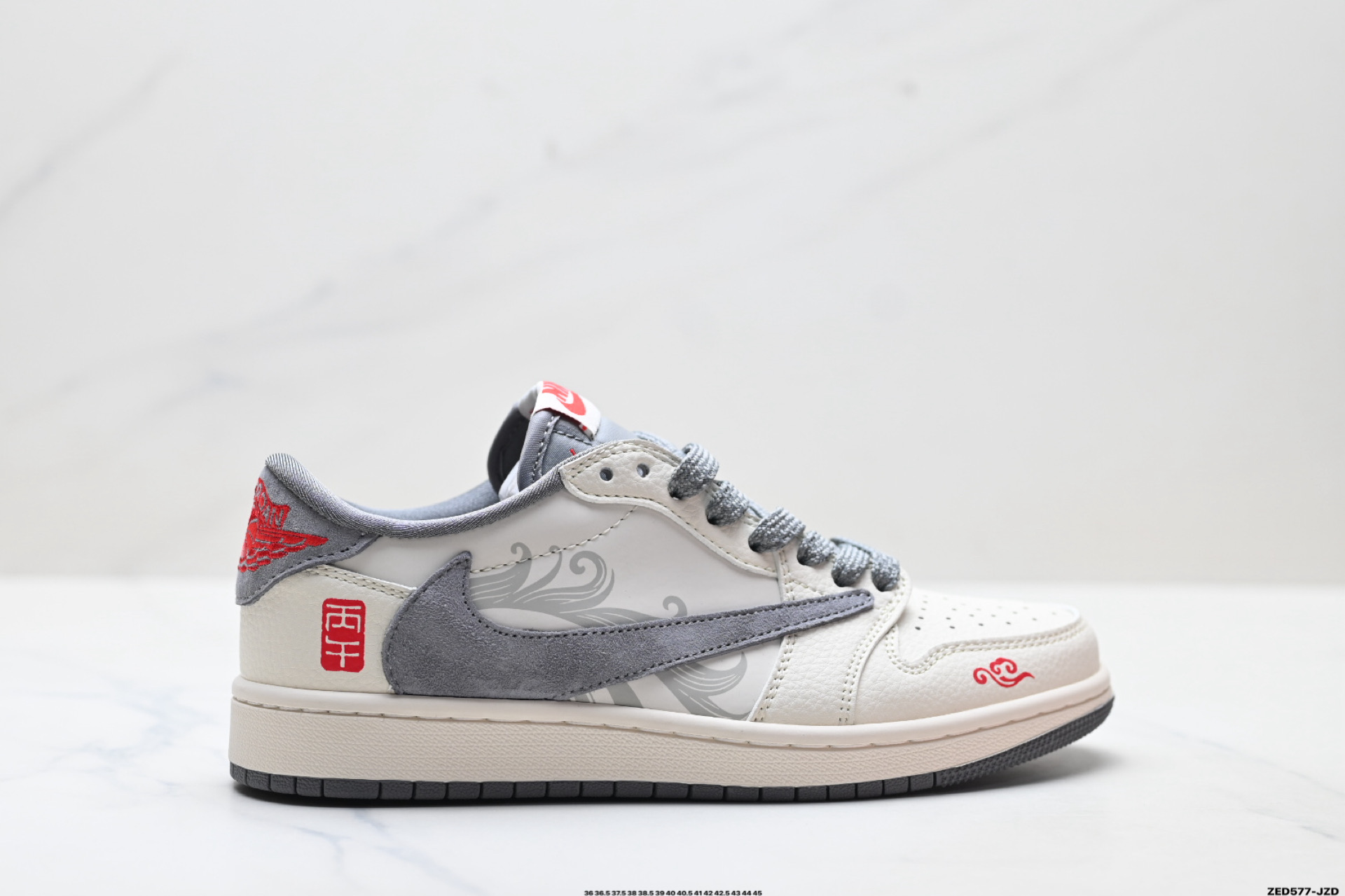 Nike Air Jordan 1 x Travis Scott AJ1倒勾 乔一倒钩 ‘DIY’定制 耐克 低帮文化篮球鞋 XT6998-116