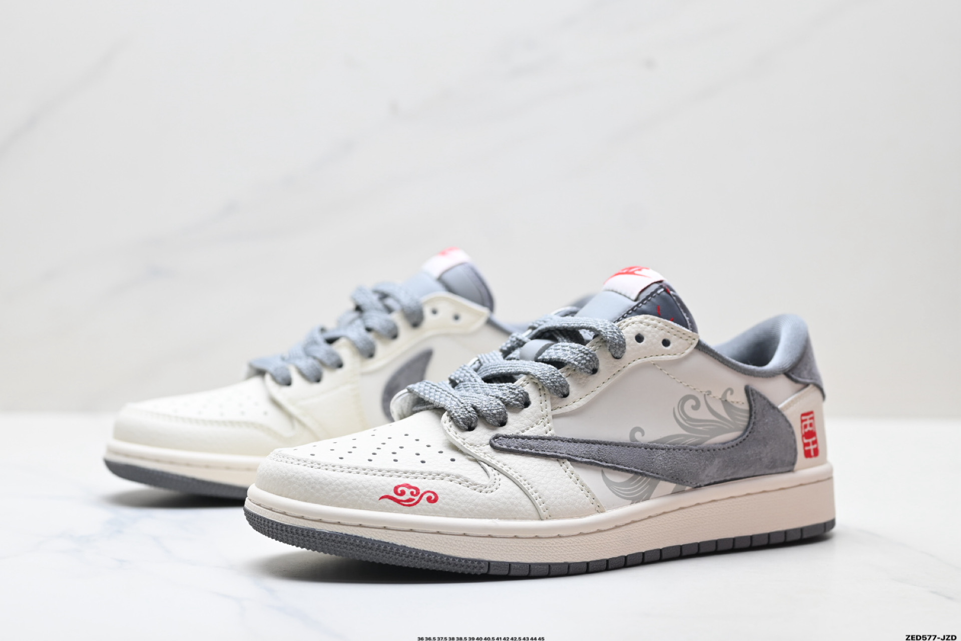 Nike Air Jordan 1 x Travis Scott AJ1倒勾 乔一倒钩 ‘DIY’定制 耐克 低帮文化篮球鞋 XT6998-116