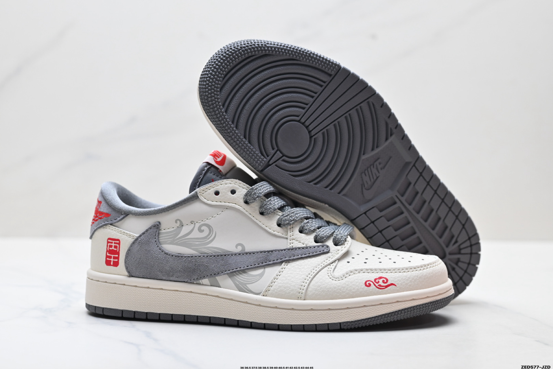 Nike Air Jordan 1 x Travis Scott AJ1倒勾 乔一倒钩 ‘DIY’定制 耐克 低帮文化篮球鞋 XT6998-116