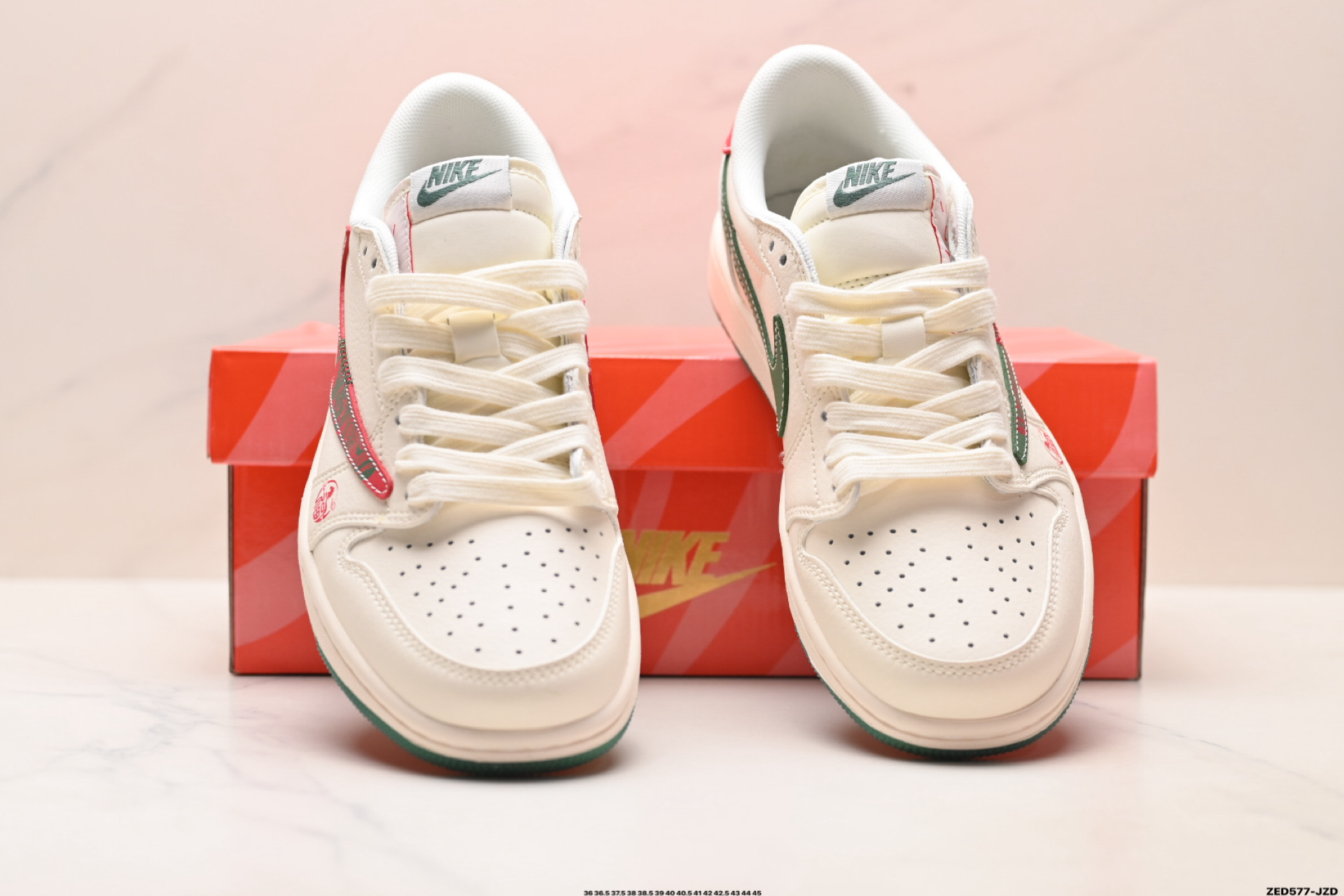 Nike Air Jordan 1 x Travis Scott AJ1倒勾 乔一倒钩 ‘DIY’定制 耐克 低帮文化篮球鞋 SD6868-118