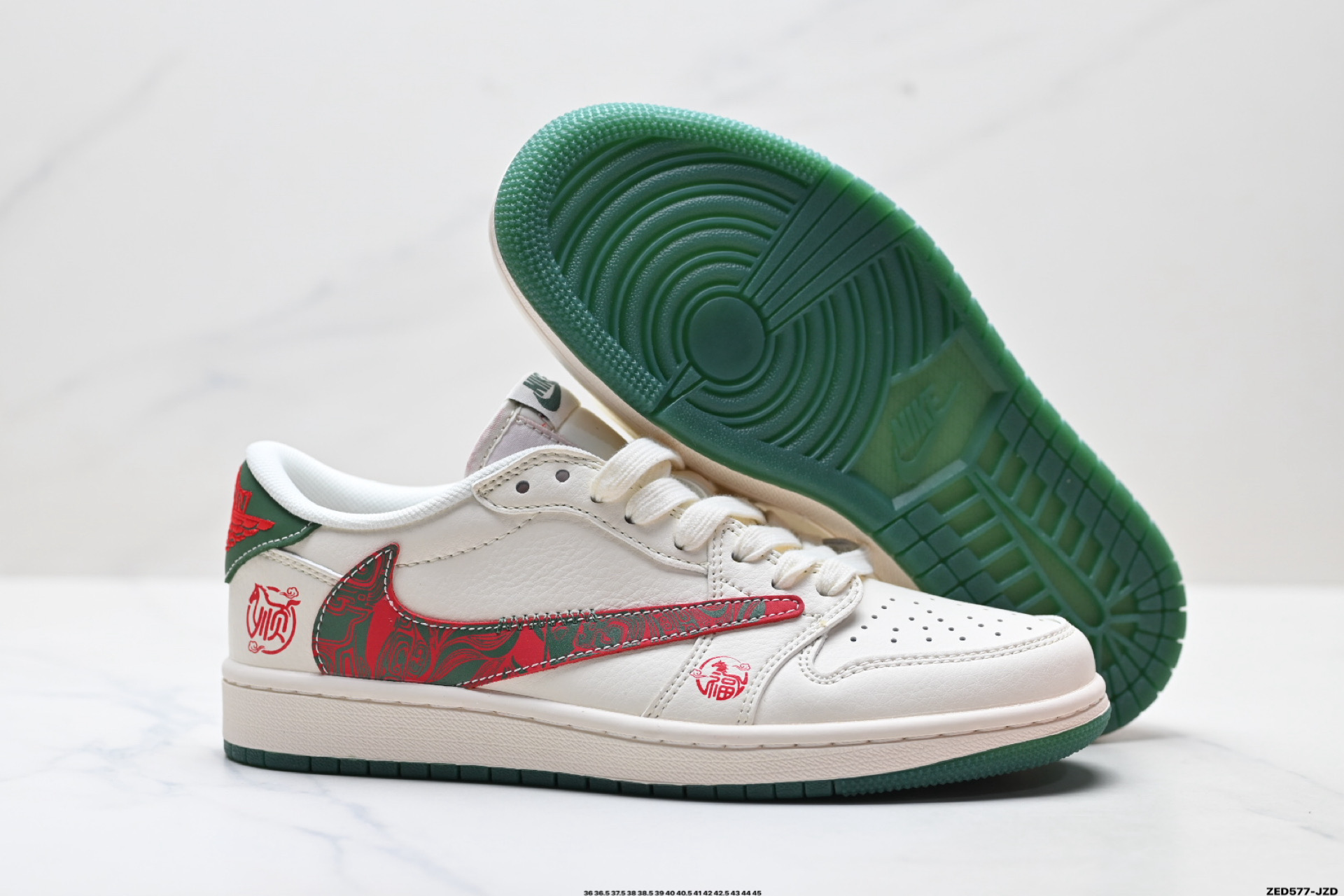 Nike Air Jordan 1 x Travis Scott AJ1倒勾 乔一倒钩 ‘DIY’定制 耐克 低帮文化篮球鞋 SD6868-118