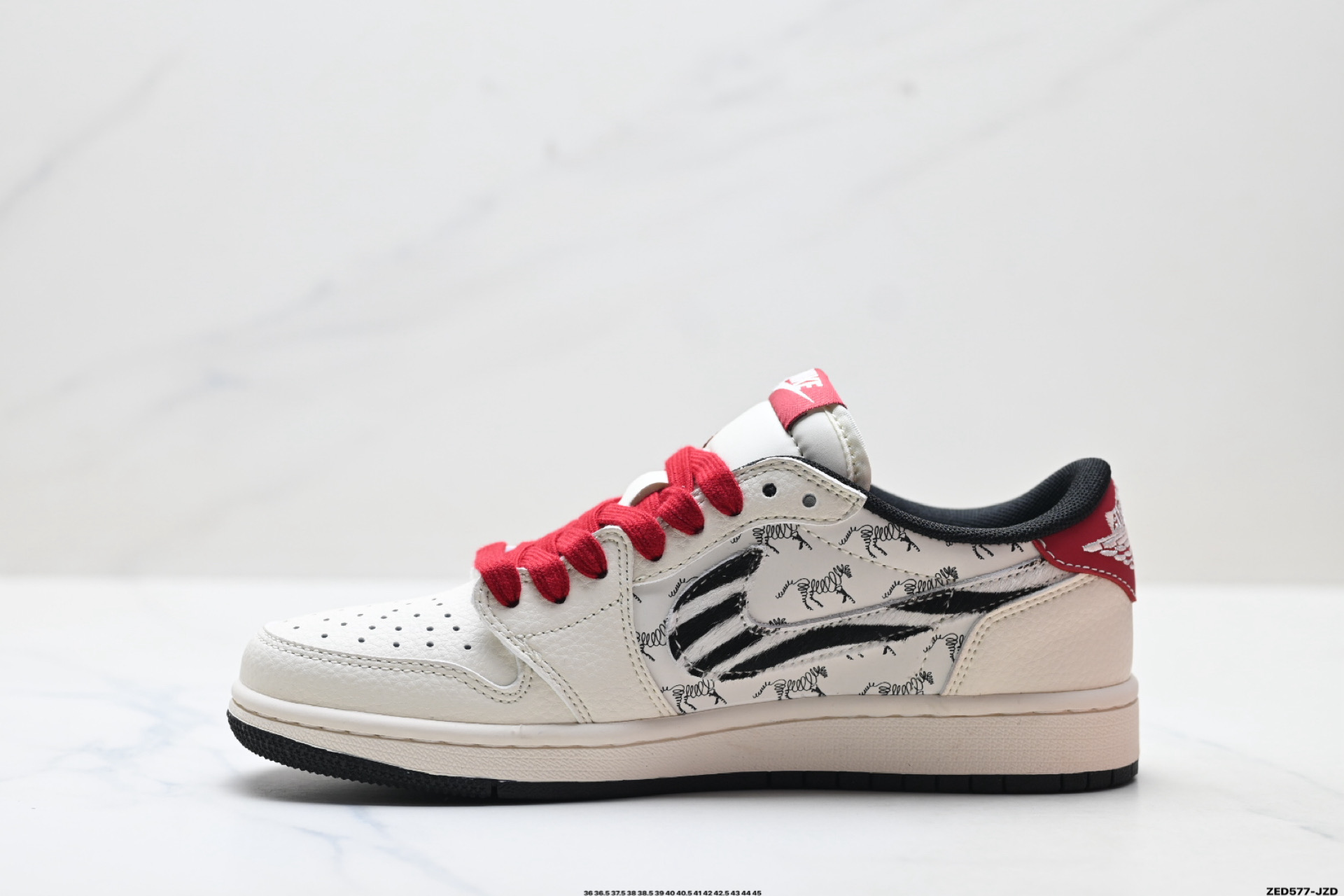 Nike Air Jordan 1 x Travis Scott AJ1倒勾 乔一倒钩 ‘DIY’定制 耐克 低帮文化篮球鞋 XT6998-113