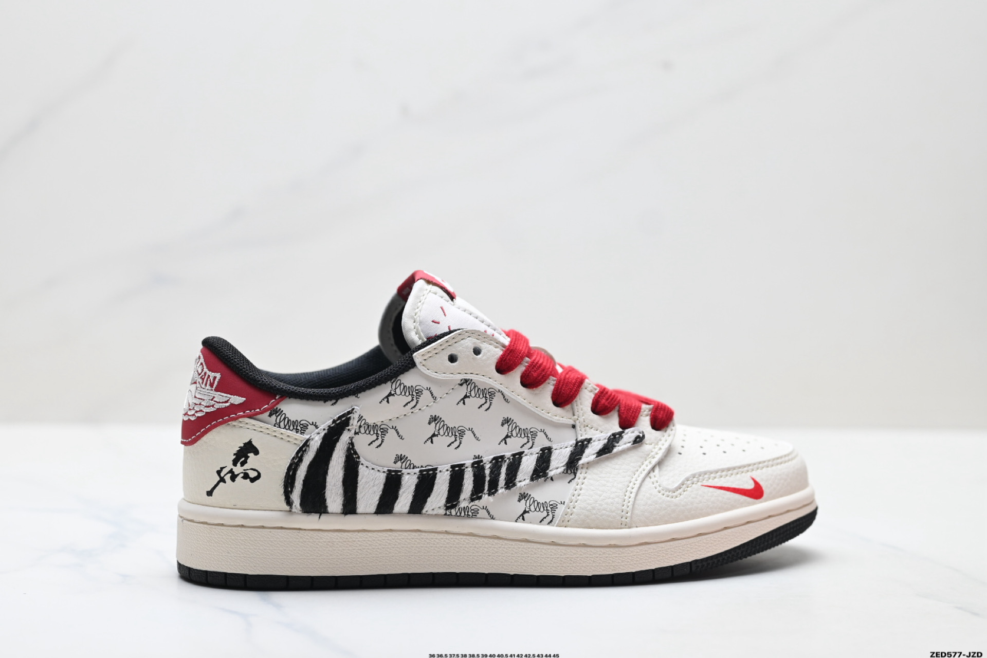 Nike Air Jordan 1 x Travis Scott AJ1倒勾 乔一倒钩 ‘DIY’定制 耐克 低帮文化篮球鞋 XT6998-113