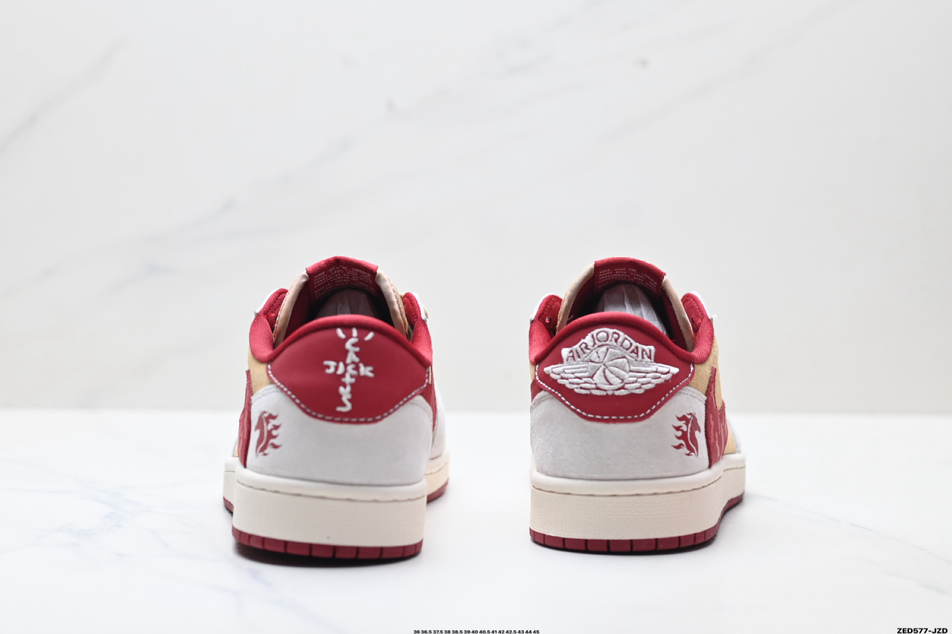 Nike Air Jordan 1 x Travis Scott AJ1倒勾 乔一倒钩 ‘DIY’定制 耐克 低帮文化篮球鞋 LX1988-807