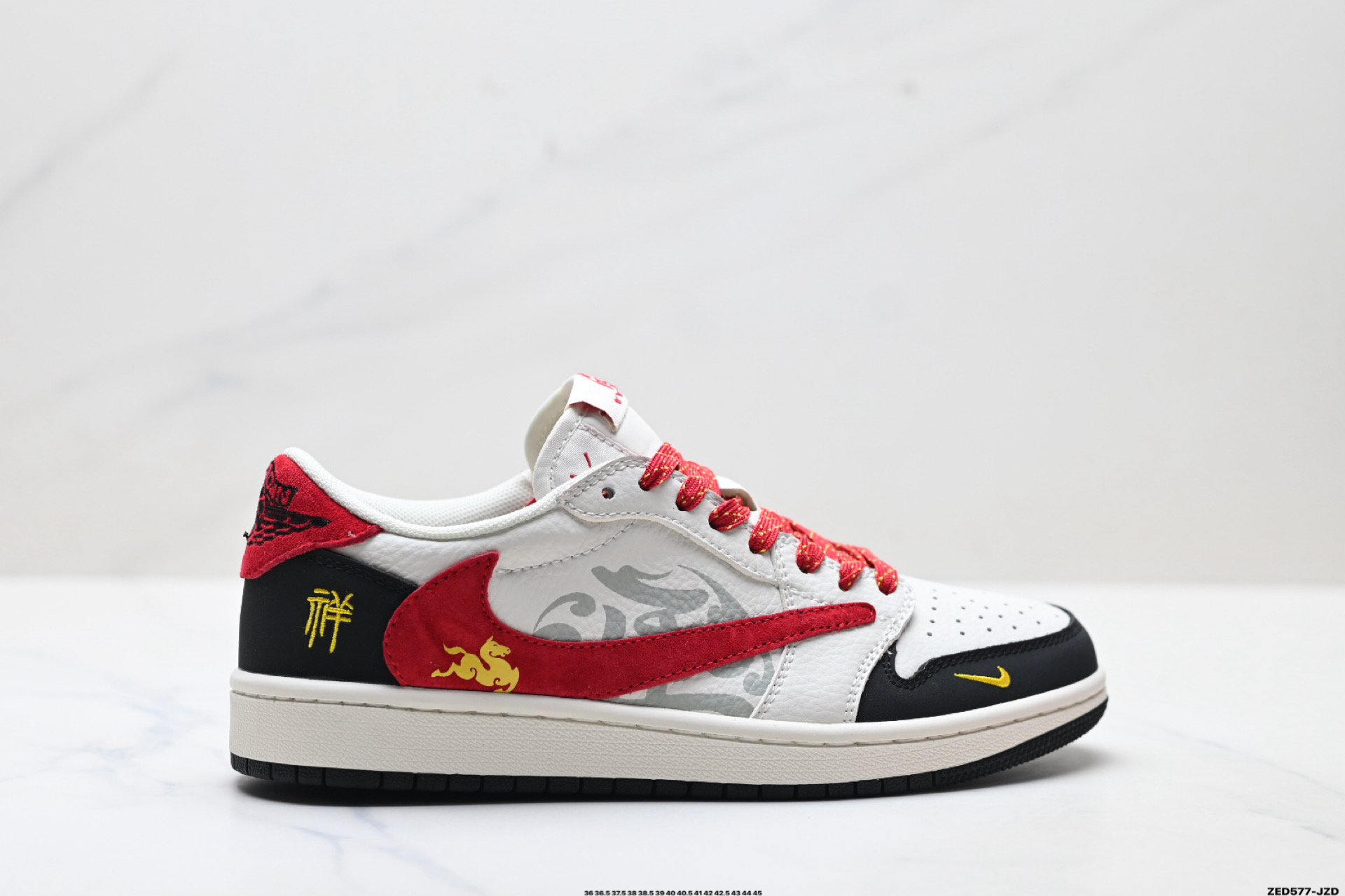 Nike Air Jordan 1 x Travis Scott AJ1倒勾 乔一倒钩 ‘DIY’定制 耐克 低帮文化篮球鞋 DF61-9001