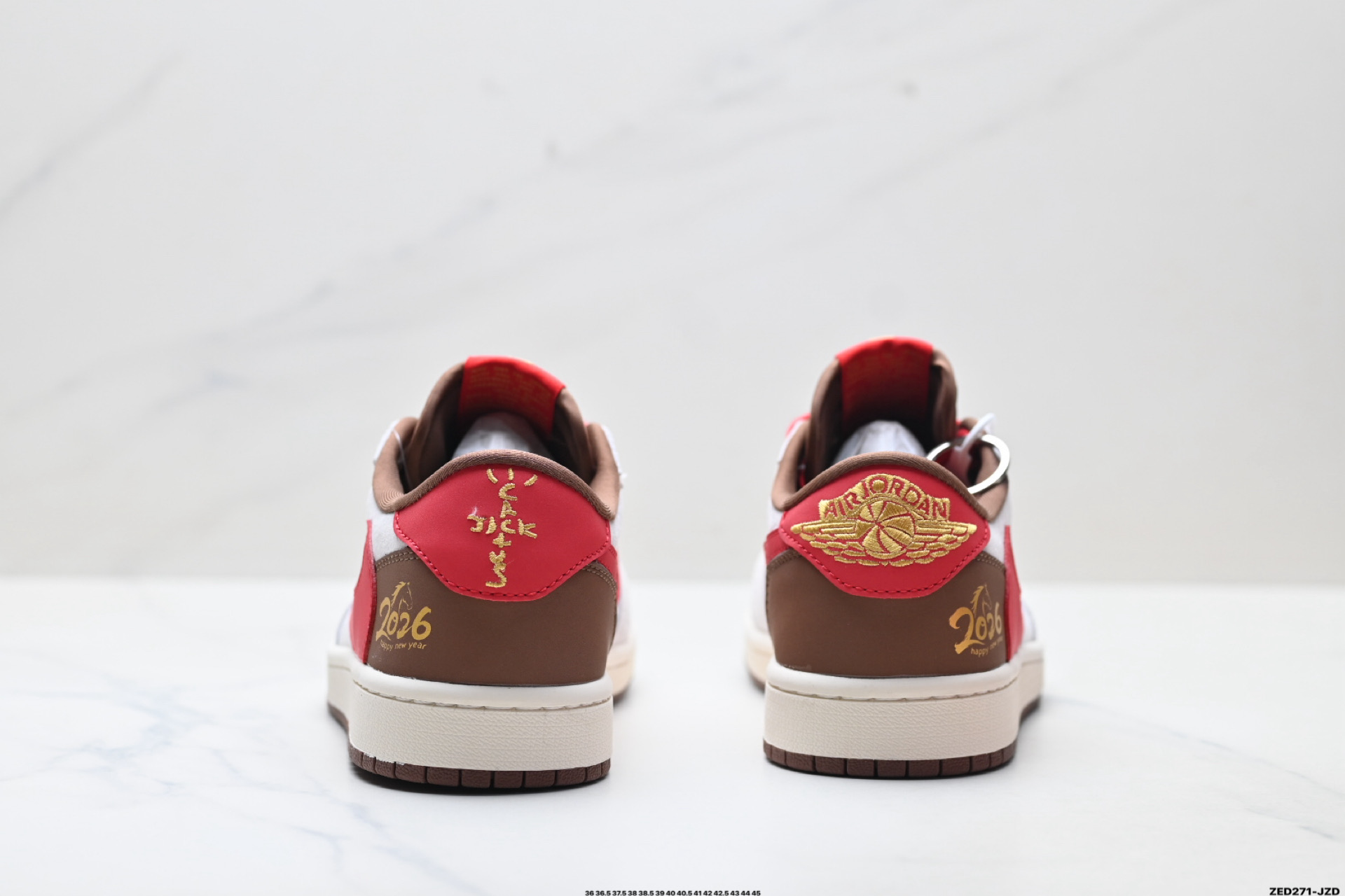 Nike Air Jordan 1 x Travis Scott AJ1倒勾 乔一倒钩 ‘DIY’定制 耐克 低帮文化篮球鞋 FC1688-248
