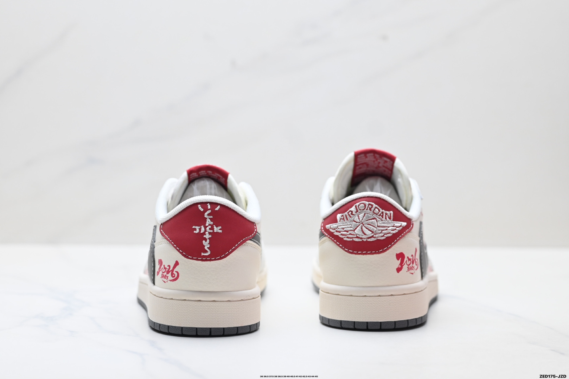 Nike Air Jordan 1 x Travis Scott AJ1倒勾 乔一倒钩 ‘DIY’定制 耐克 低帮文化篮球鞋 JJ2508-101