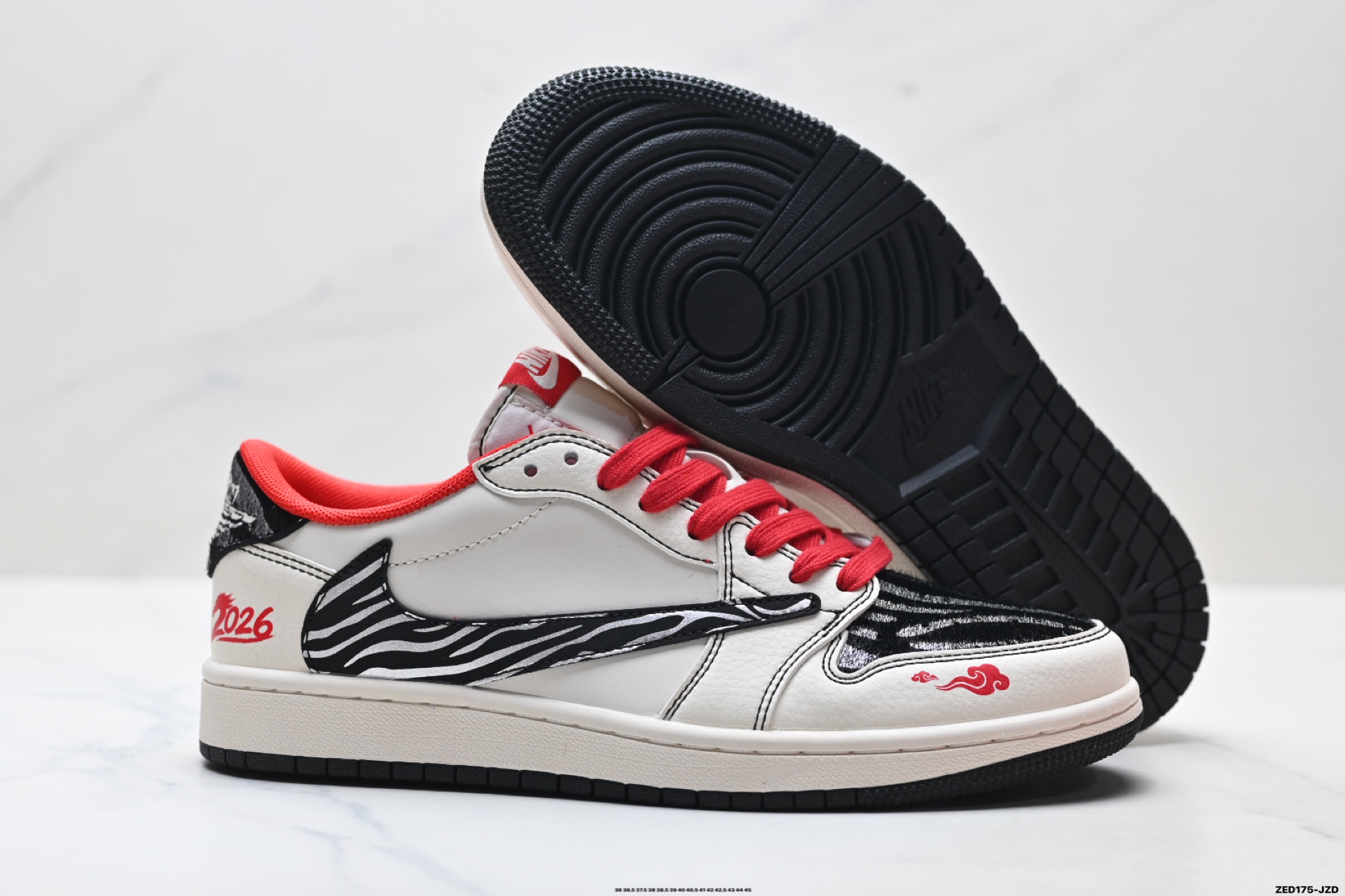 Nike Air Jordan 1 x Travis Scott AJ1倒勾 乔一倒钩 ‘DIY’定制 耐克 低帮文化篮球鞋 JJ2508-103