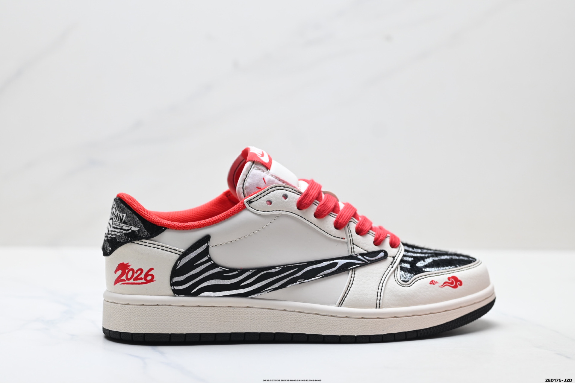 Nike Air Jordan 1 x Travis Scott AJ1倒勾 乔一倒钩 ‘DIY’定制 耐克 低帮文化篮球鞋 JJ2508-103