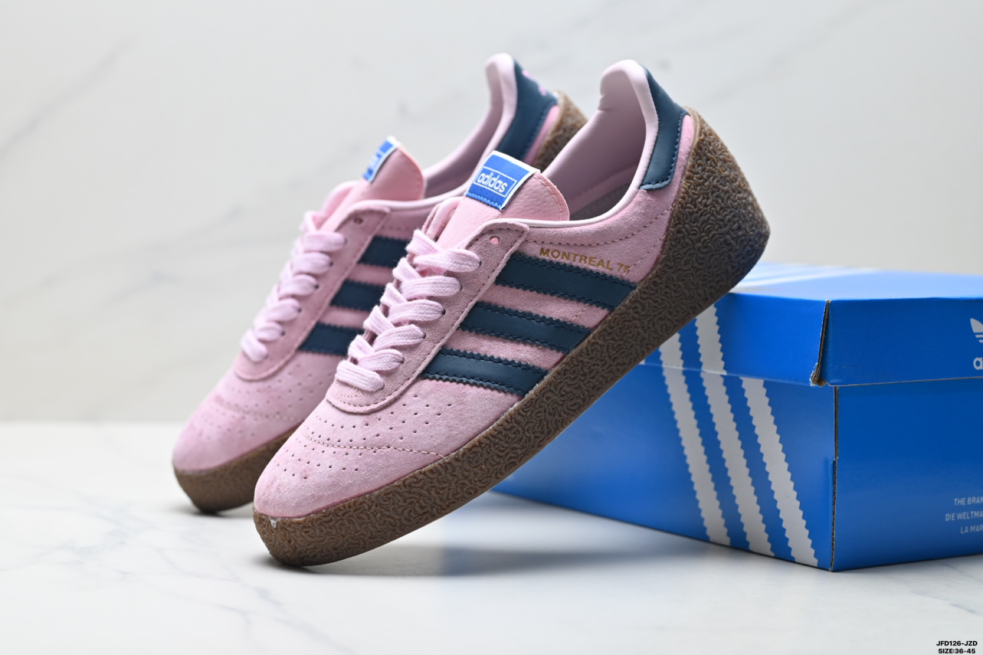 Adidas Originals Montreal 76 阿迪达斯 三叶草休闲防滑耐磨低帮板鞋 JR8372