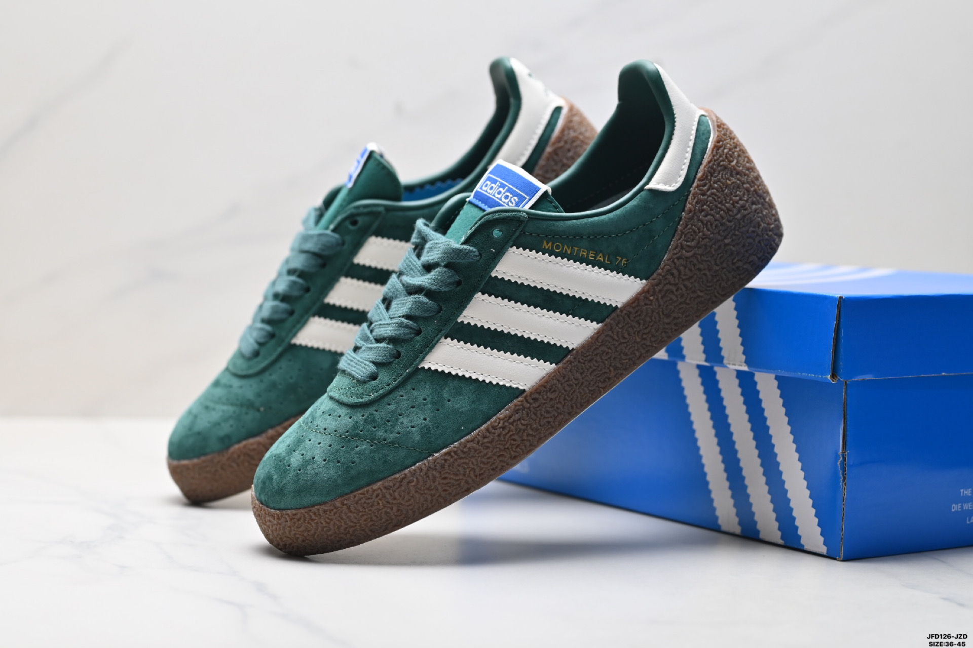Adidas Originals Montreal 76 阿迪达斯 三叶草休闲防滑耐磨低帮板鞋 JR8372