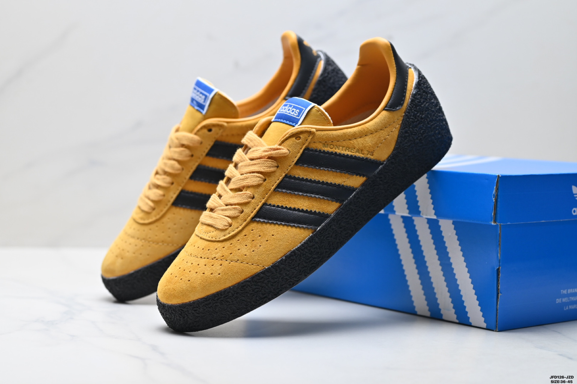Adidas Originals Montreal 76 阿迪达斯 三叶草休闲防滑耐磨低帮板鞋 JR8372