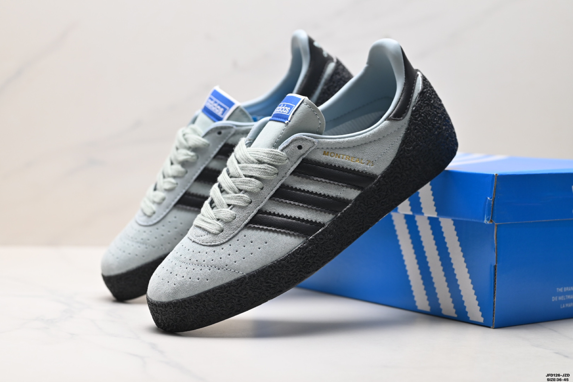 Adidas Originals Montreal 76 阿迪达斯 三叶草休闲防滑耐磨低帮板鞋 JR8372