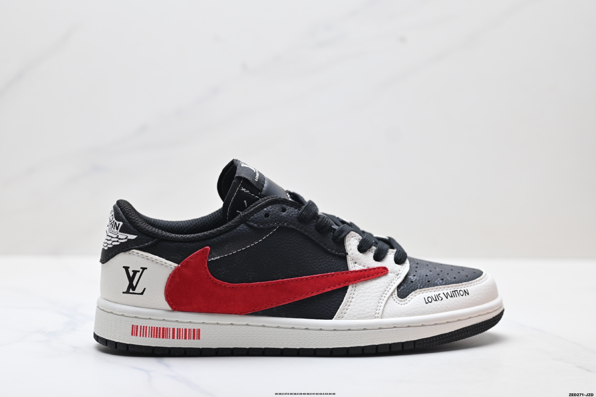 Nike Air Jordan 1 x Travis Scott AJ1倒勾 乔一倒钩 ‘DIY’定制 耐克 低帮文化篮球鞋 DZ2688-116 Nike Air Jordan 1 x Travis Scott AJ1倒勾 乔一倒钩 ‘DIY’定制 耐克 低帮文化篮球鞋 DZ2688-116