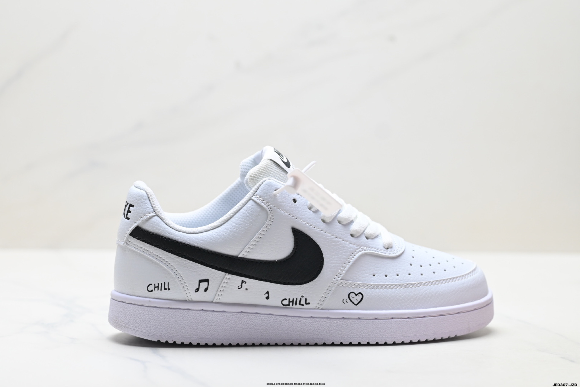 NIKE COURT VISION LO ‘DIY’定制 耐克 低帮百搭 透气休闲运动板鞋 CD5463-101