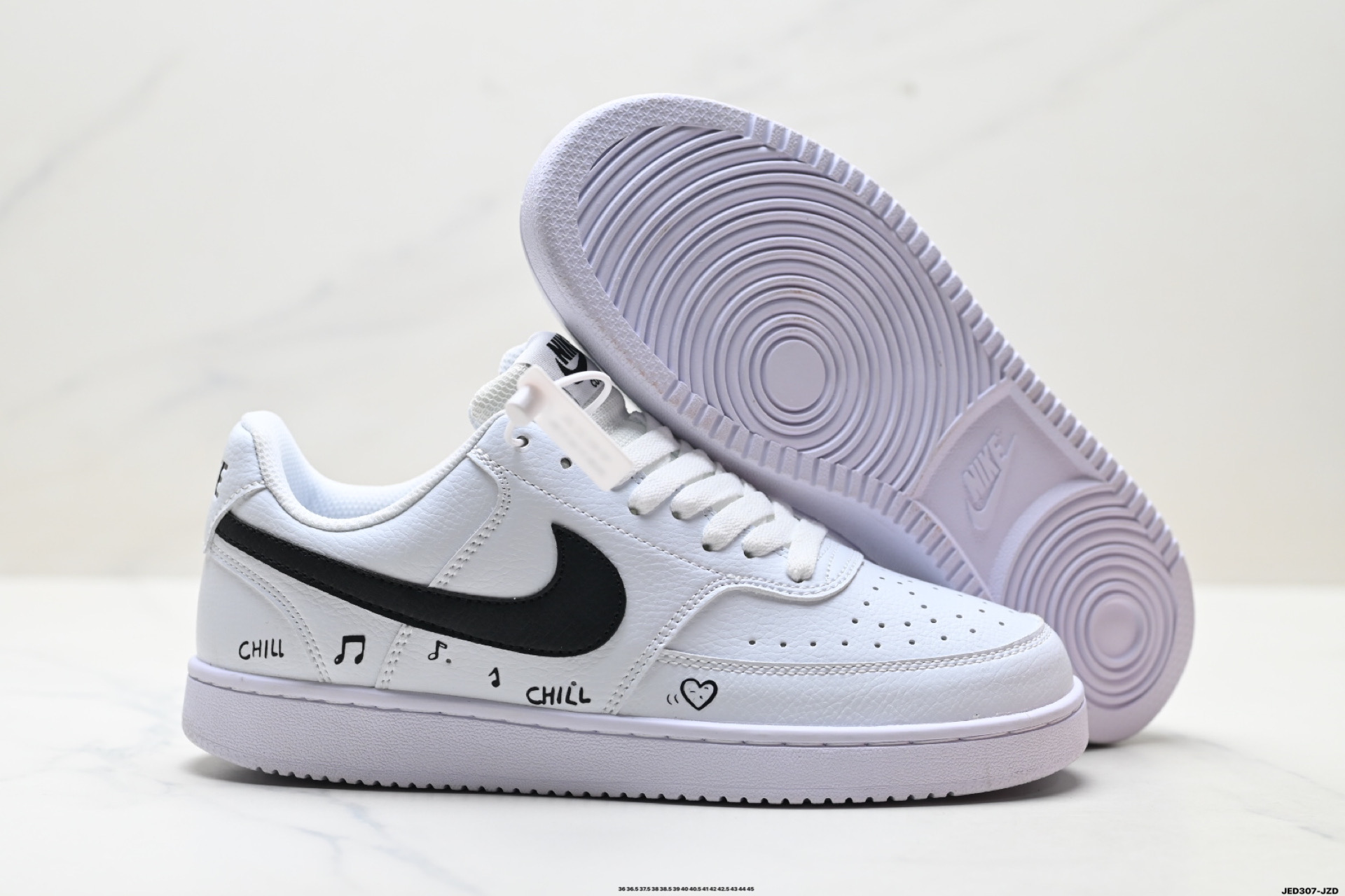NIKE COURT VISION LO ‘DIY’定制 耐克 低帮百搭 透气休闲运动板鞋 CD5463-101