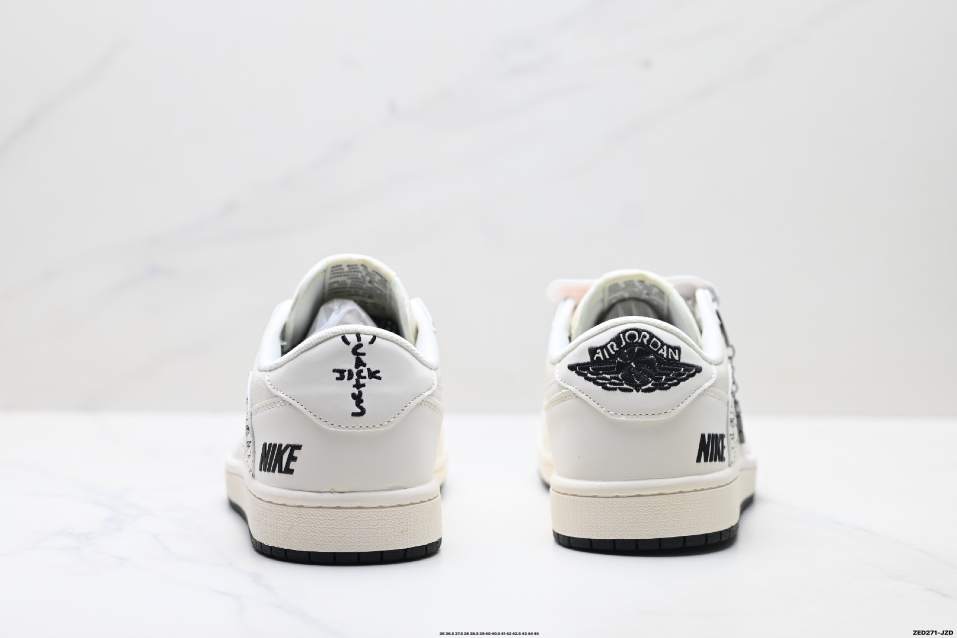 Nike Air Jordan 1 x Travis Scott AJ1倒勾 乔一倒钩 ‘DIY’定制 耐克 低帮文化篮球鞋 HH7518-091