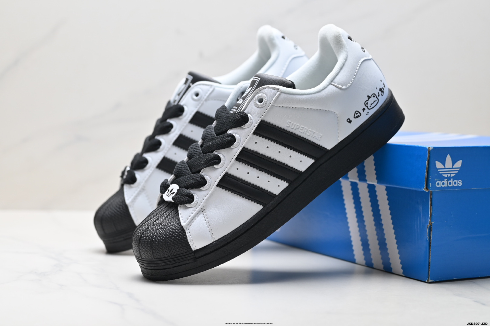 Adidas Originals Superstar 贝壳头‘DIY’定制系列 阿迪达斯 低帮经典百搭休闲运动板鞋 JI0124